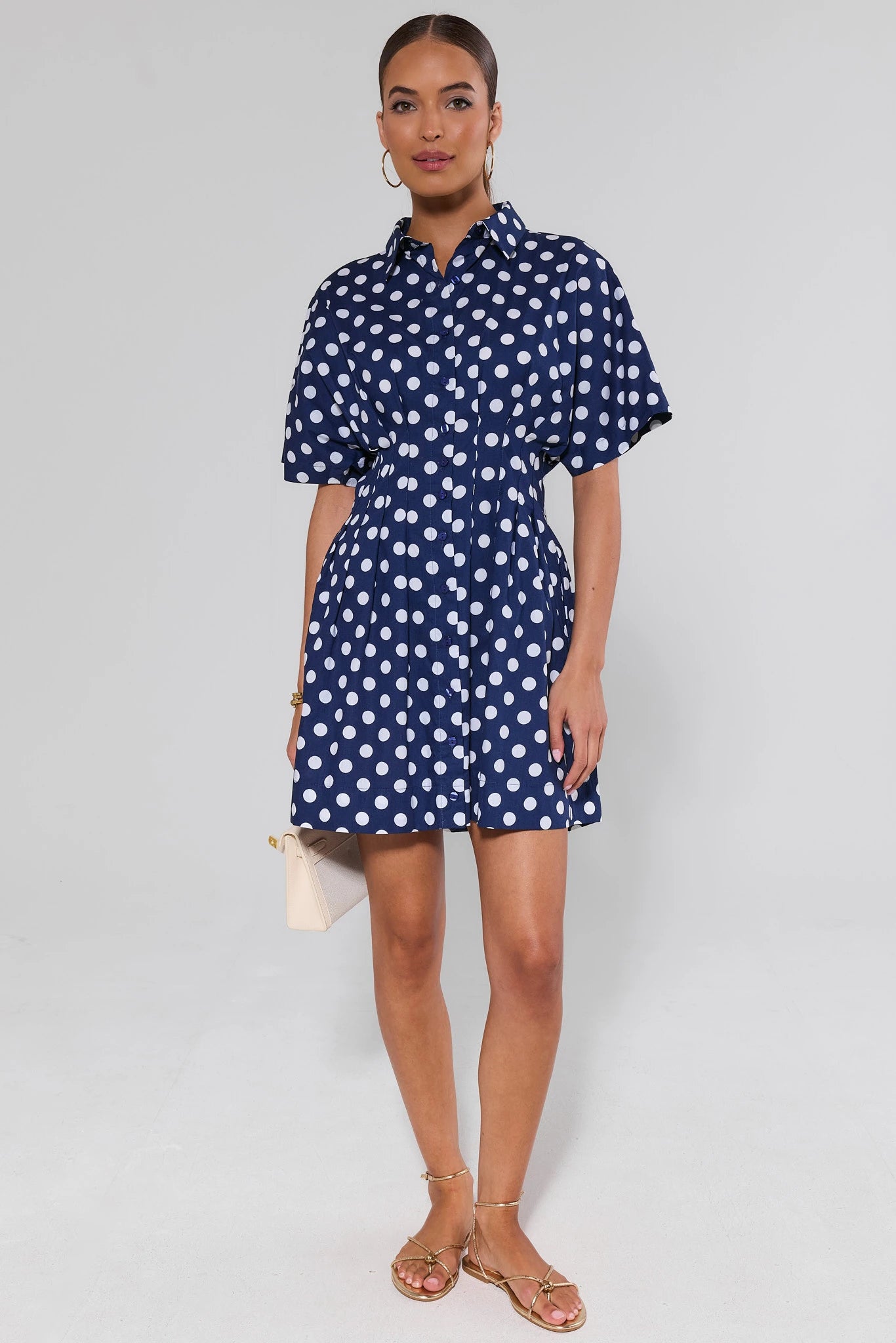 Addison Navy Polka Dot Short Dress | Women's Clothing | Avara Addison Navy Polka Dot Short Dress | Women's Clothing | Avara