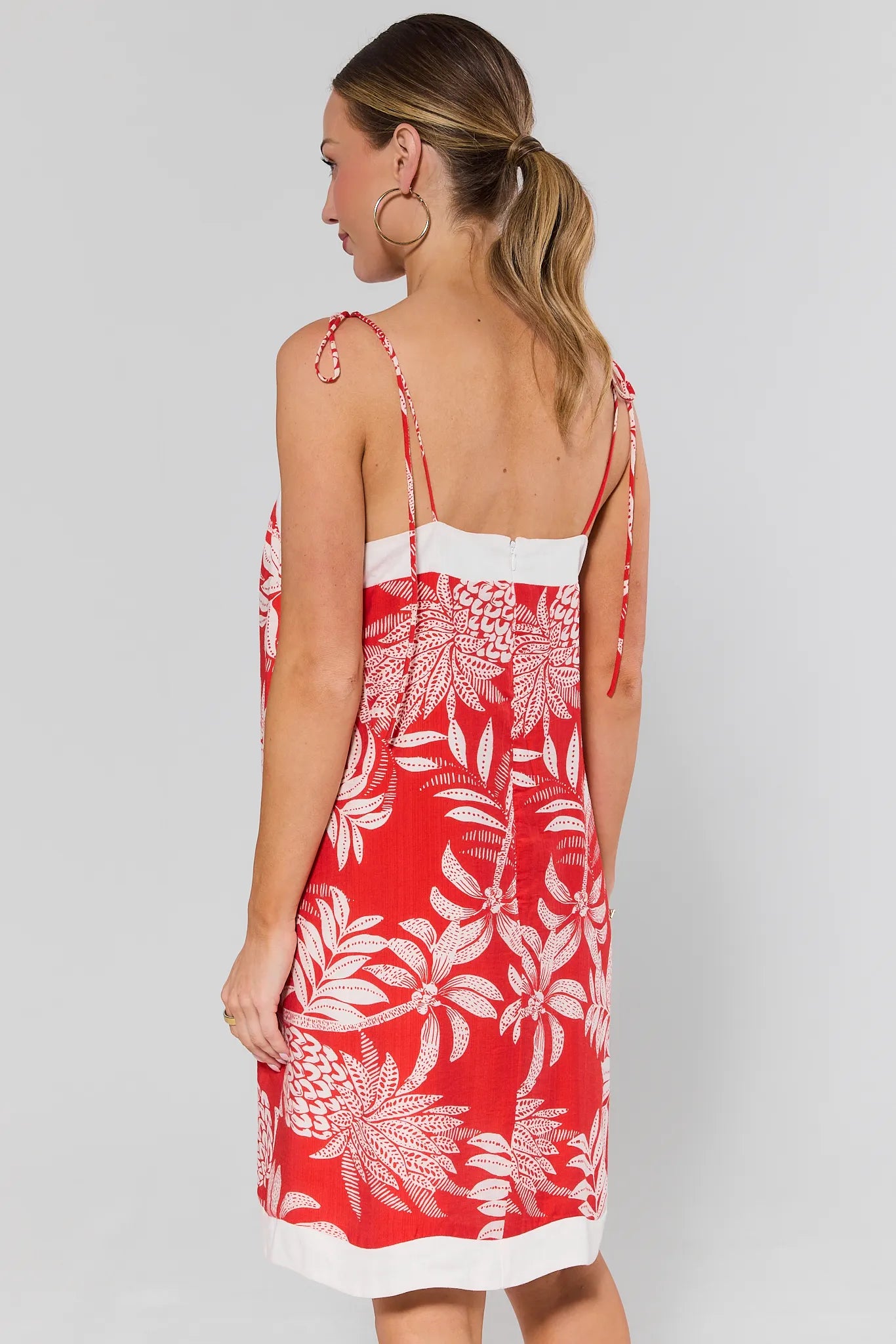 Libby Red Printed Short Dress