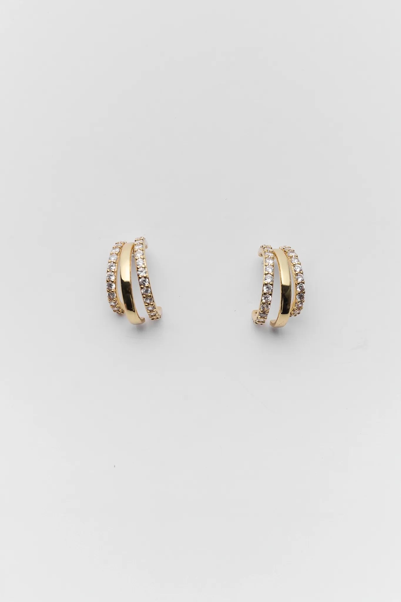 Lexi Rhinestone Hoop Earrings on white background