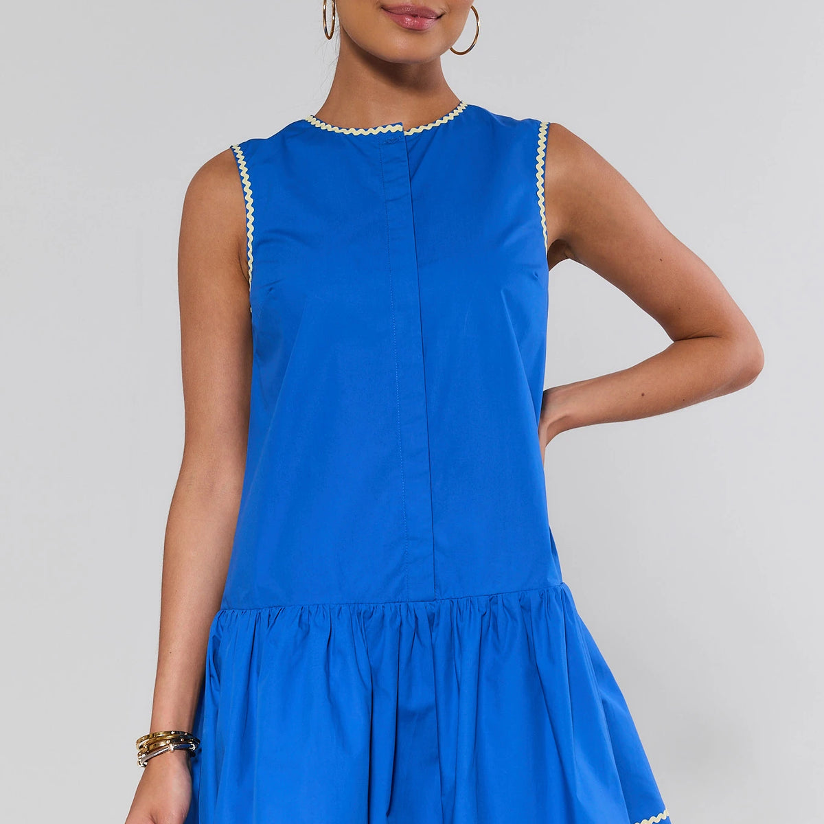 short drop waist dress Blue Drop Waist Short Dress