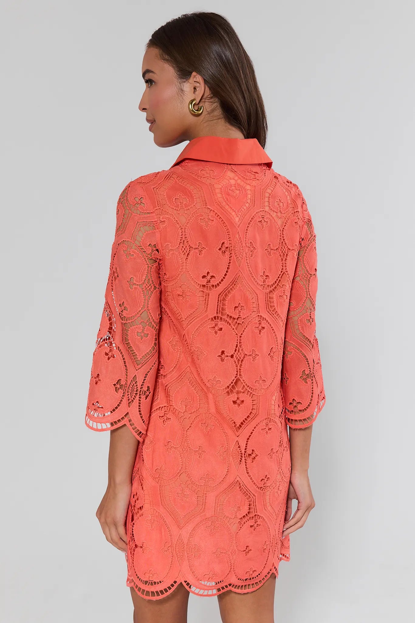 Perry Guava Lace Overlay Short Dress | Avara Perry Guava Lace Overlay Short Dress | Avara