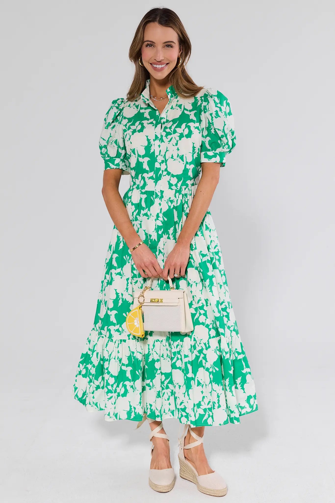 Martha Green Floral Maxi Dress | Women's Clothing