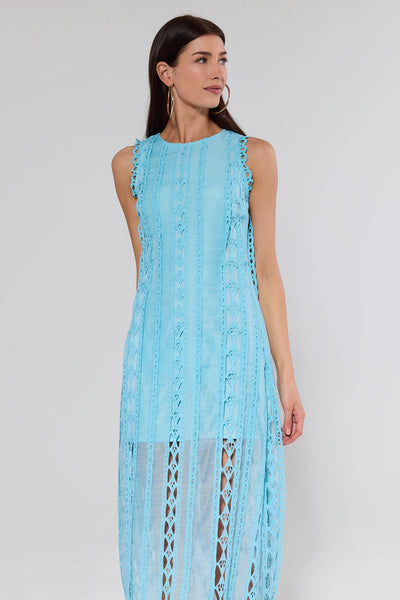 lace overlay midi dress Teal Woven Overlay Midi Dress