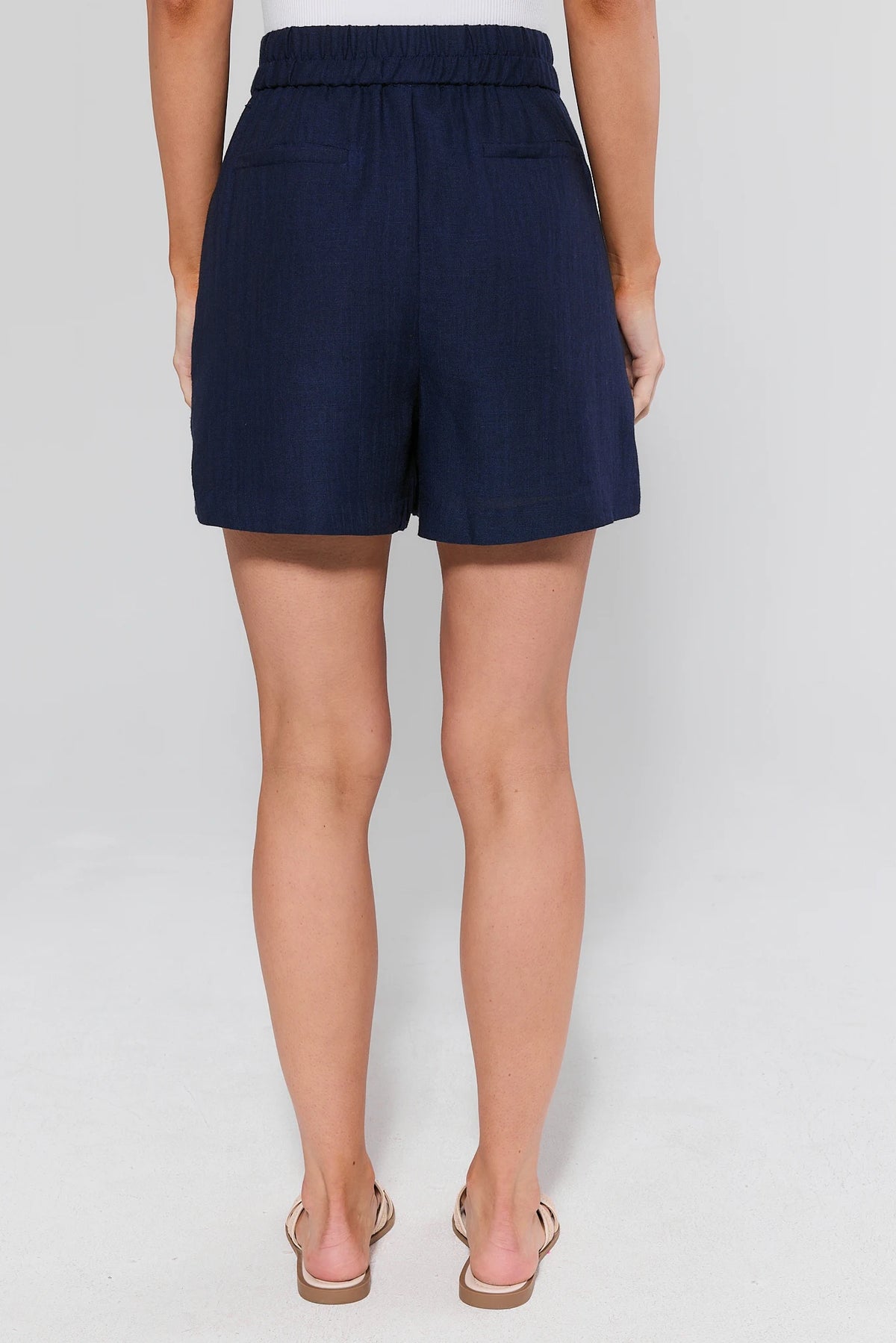 navy blue dress shorts women's Navy Tailored Shorts