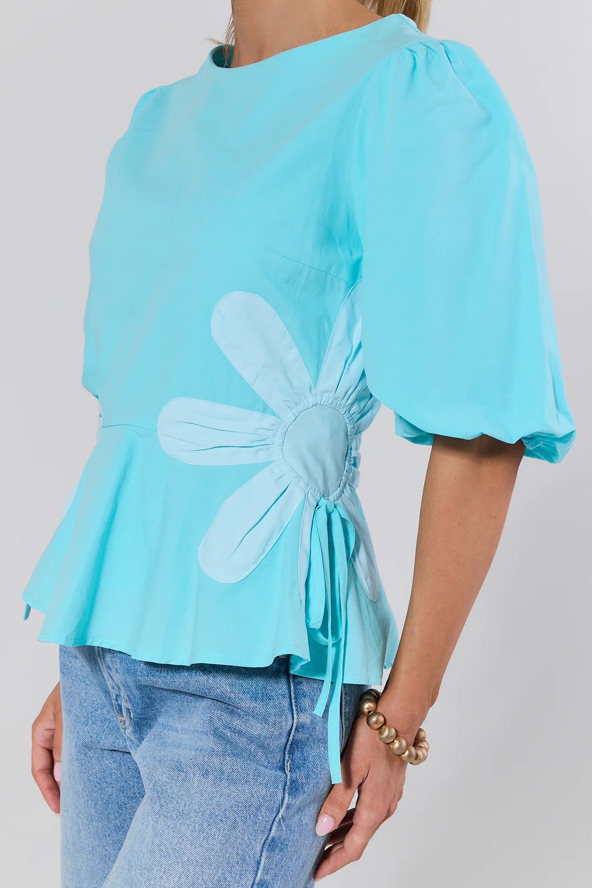 Turquoise Peplum Top for Women | Avara | Avara