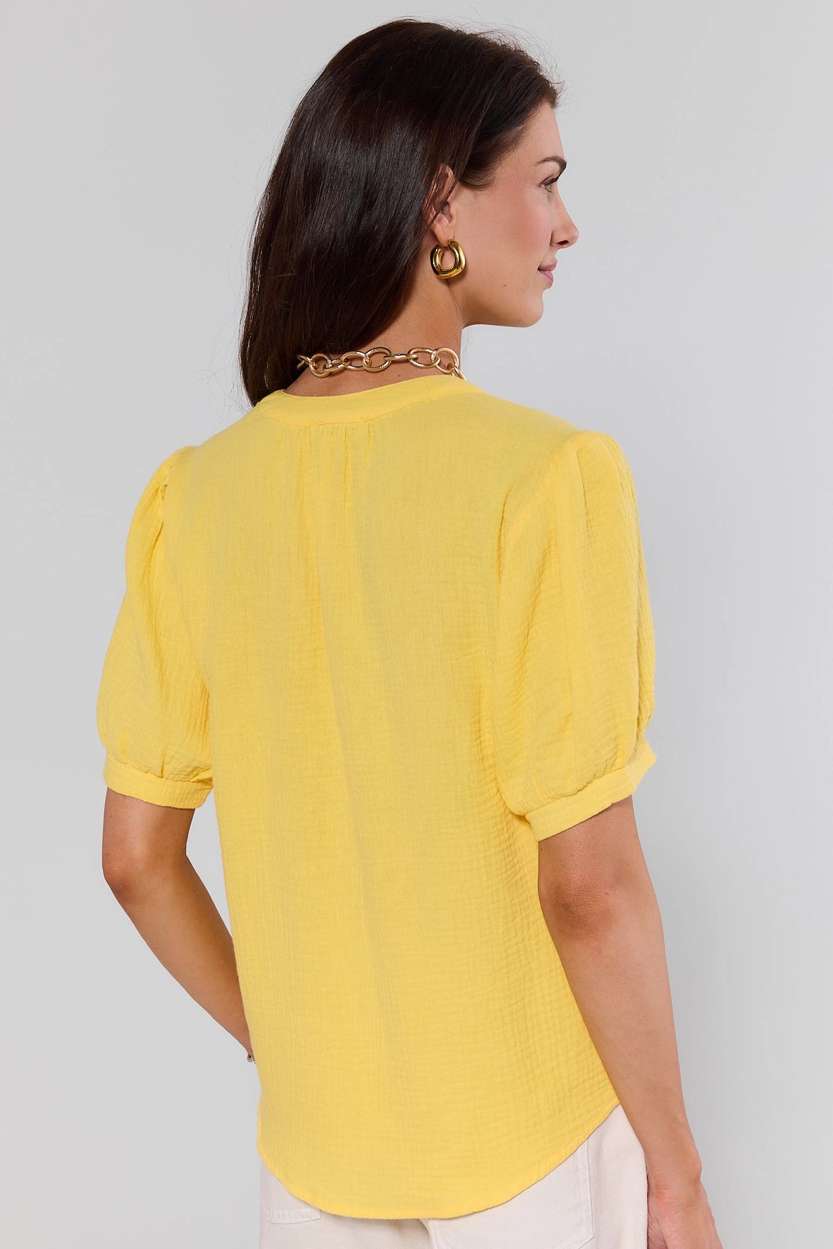 Women's Yellow Gauze Top | Avara | Avara