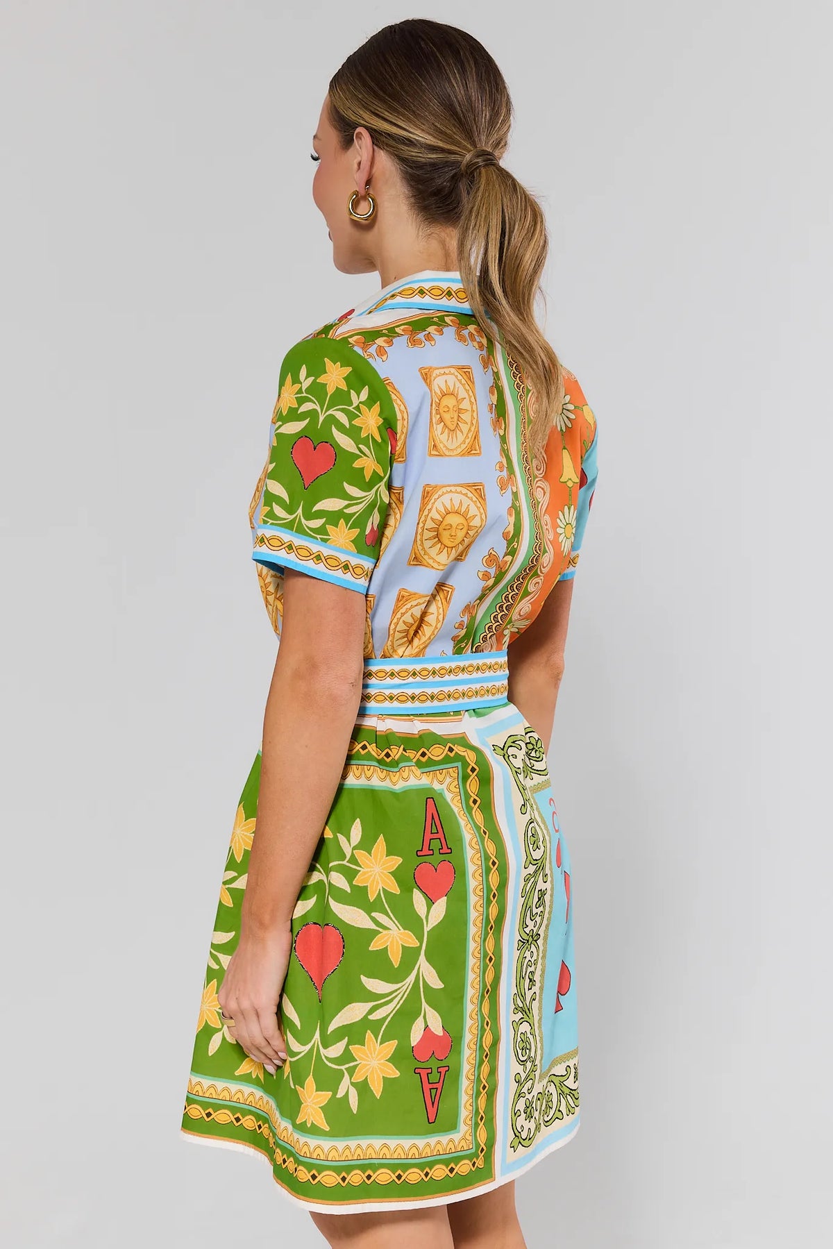 yellow button up dress Damon II, Yellow, Polka Dot, Shirt Dress, Half Sleeve, Front Buttons, Side Pockets, Summer, Fashion, Clothes, Outfit, Vintage, ~ 20-01-1094 dinner dates Camilla Button-Front Frill Dress -