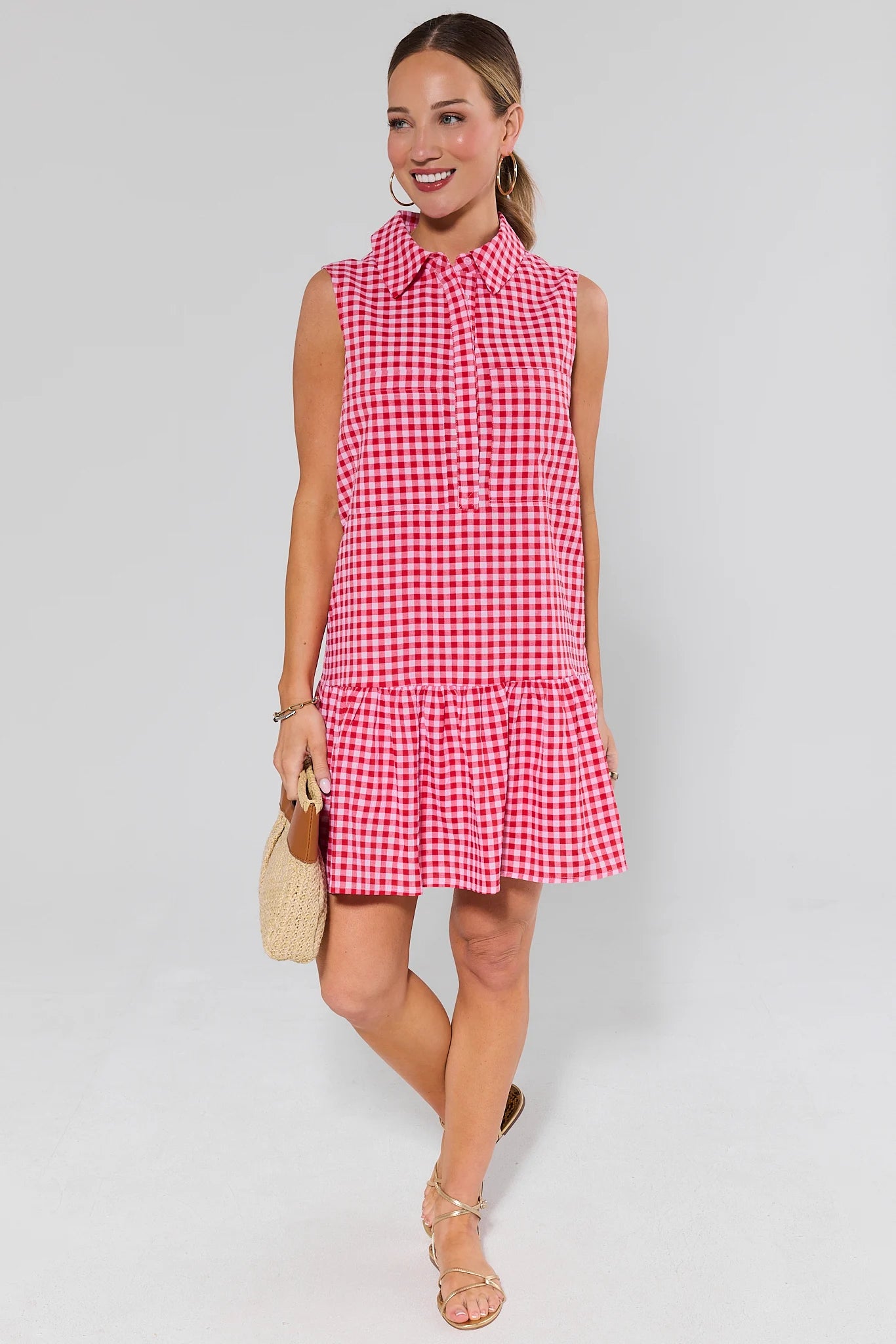 Georgie Red Gingham Short Dress | Women's Clothing | Avara Georgie Red Gingham Short Dress | Women's Clothing | Avara