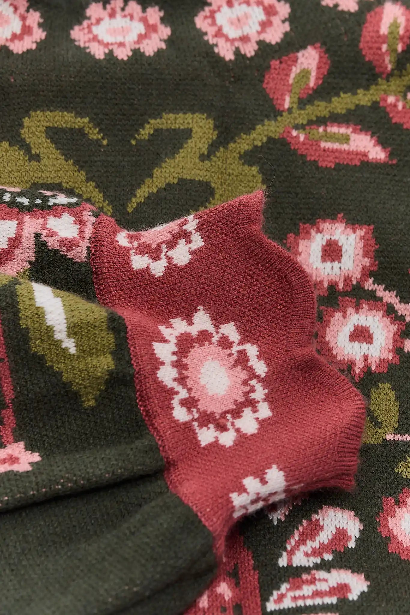 Katie Green Floral Sweater by THML