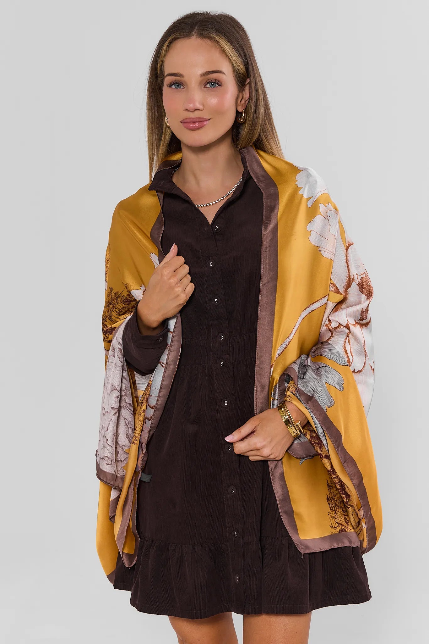 Yellow Floral Wrap