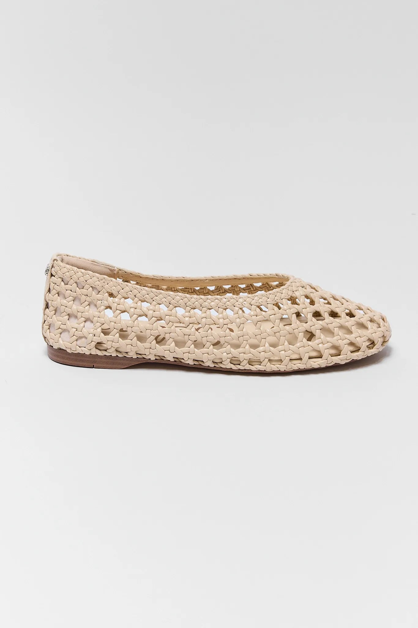 one Ivory Shira Woven Flats by Sam Edelman on white background
