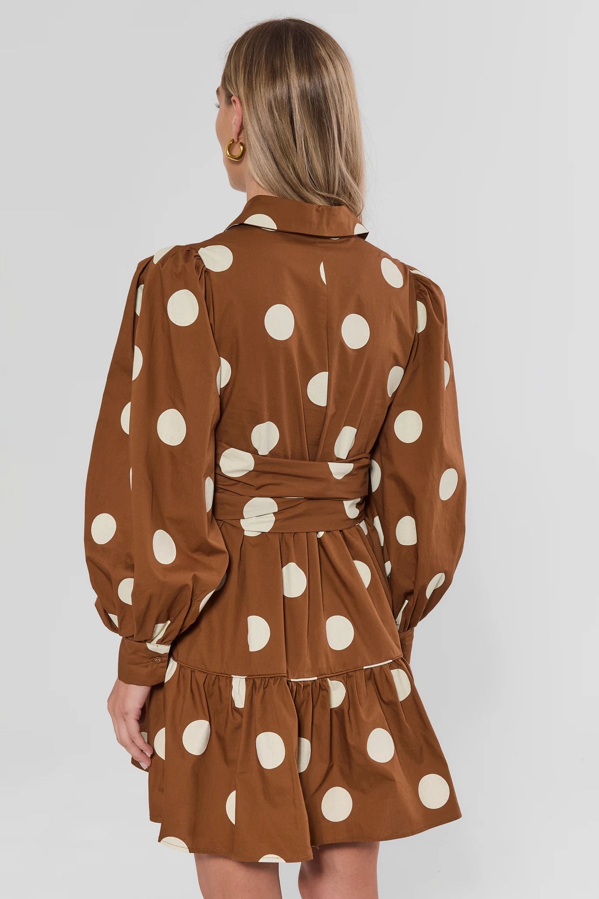 Stevie Brown Polka Dot Short Dress