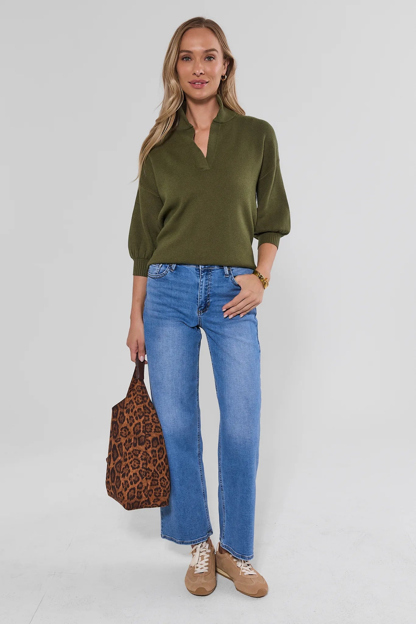 Gwyneth Olive Knit Sweater