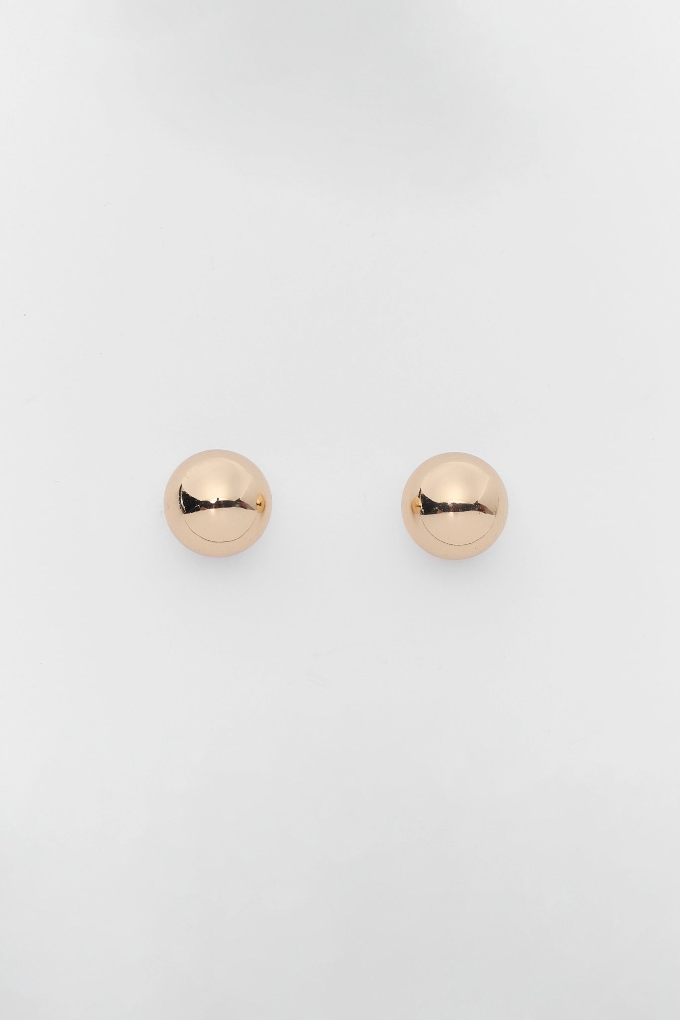 Gold Ball Oversized Stud Earrings