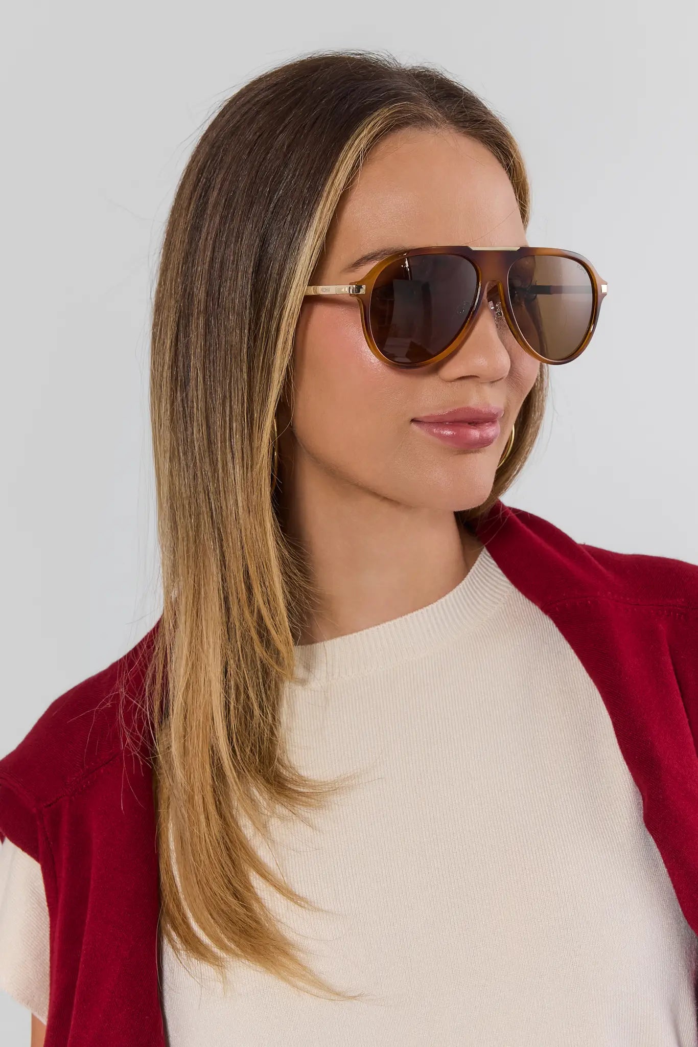 Tortoise Polarized Aviator Sunglasses