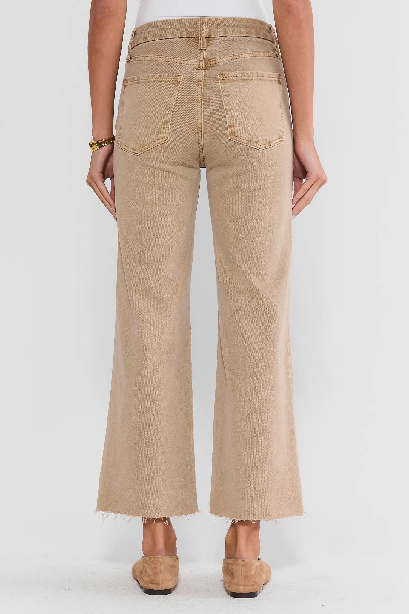 Meg Tan Wide Leg Jeans by KUT