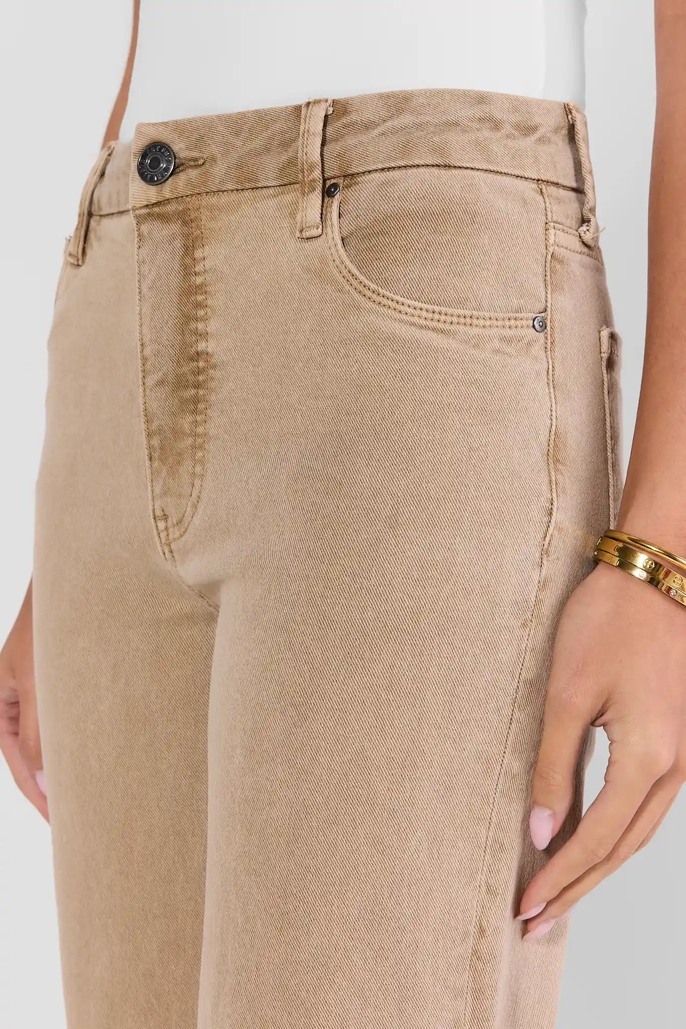 Meg Tan Wide Leg Jeans by KUT