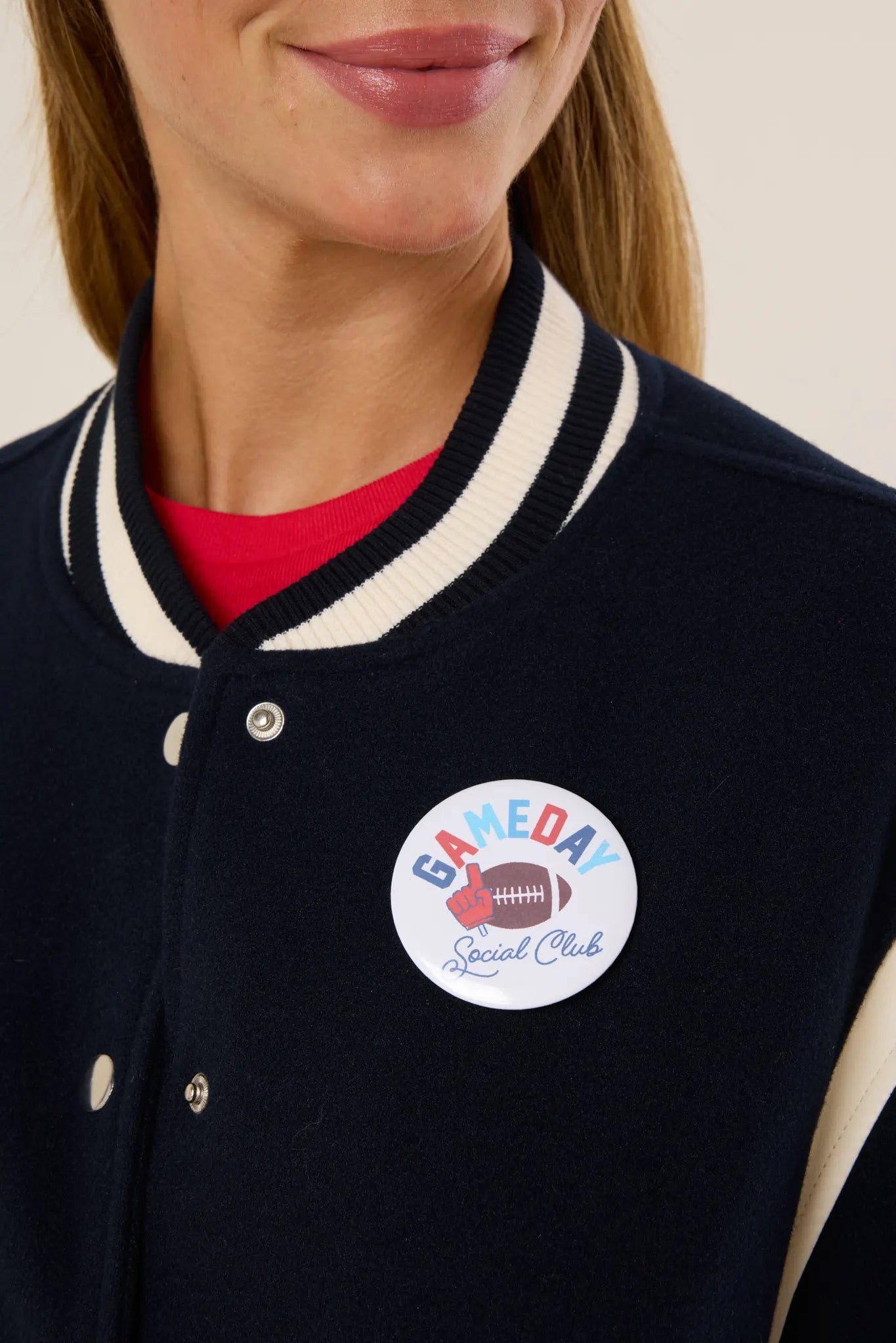 Game Day Button- Red/Blue