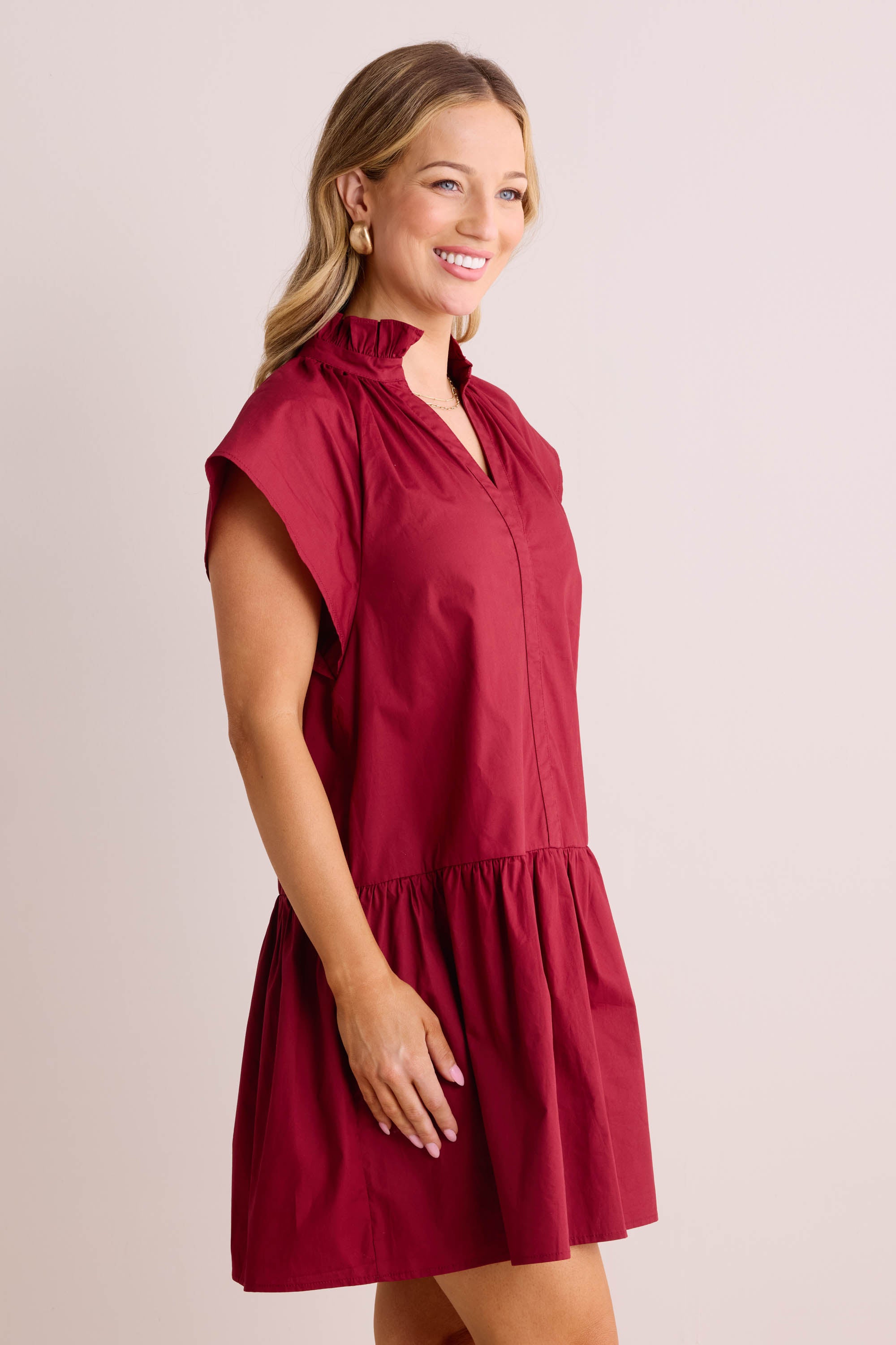 Annalyn Dress- Maroon