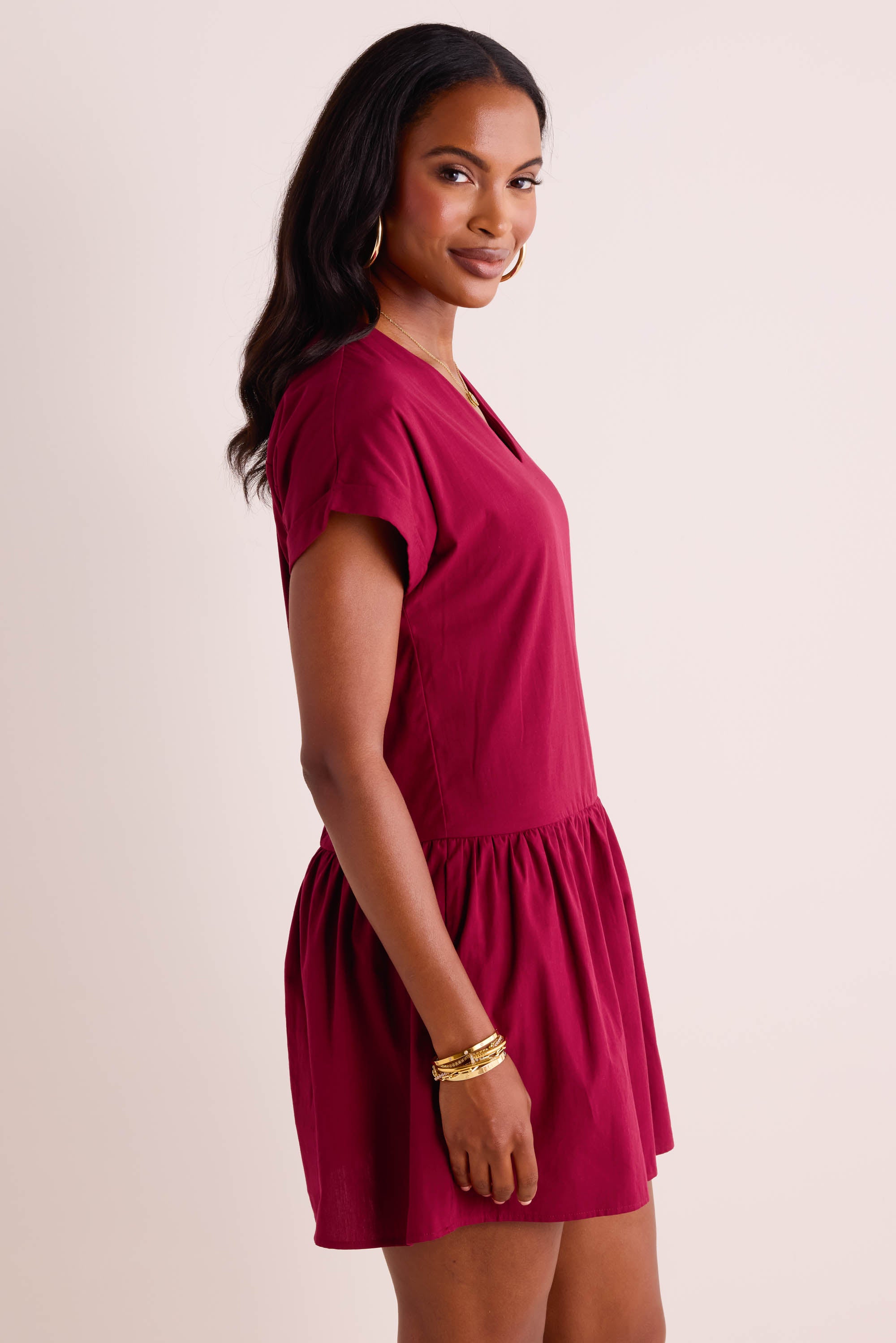 Cece Dress- Maroon