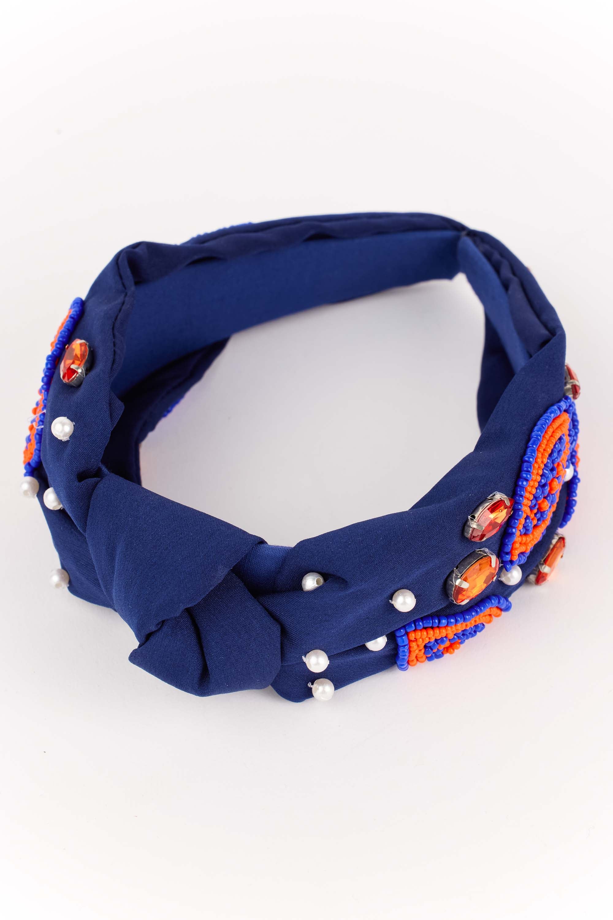 Gameday Headband- Navy/Orange