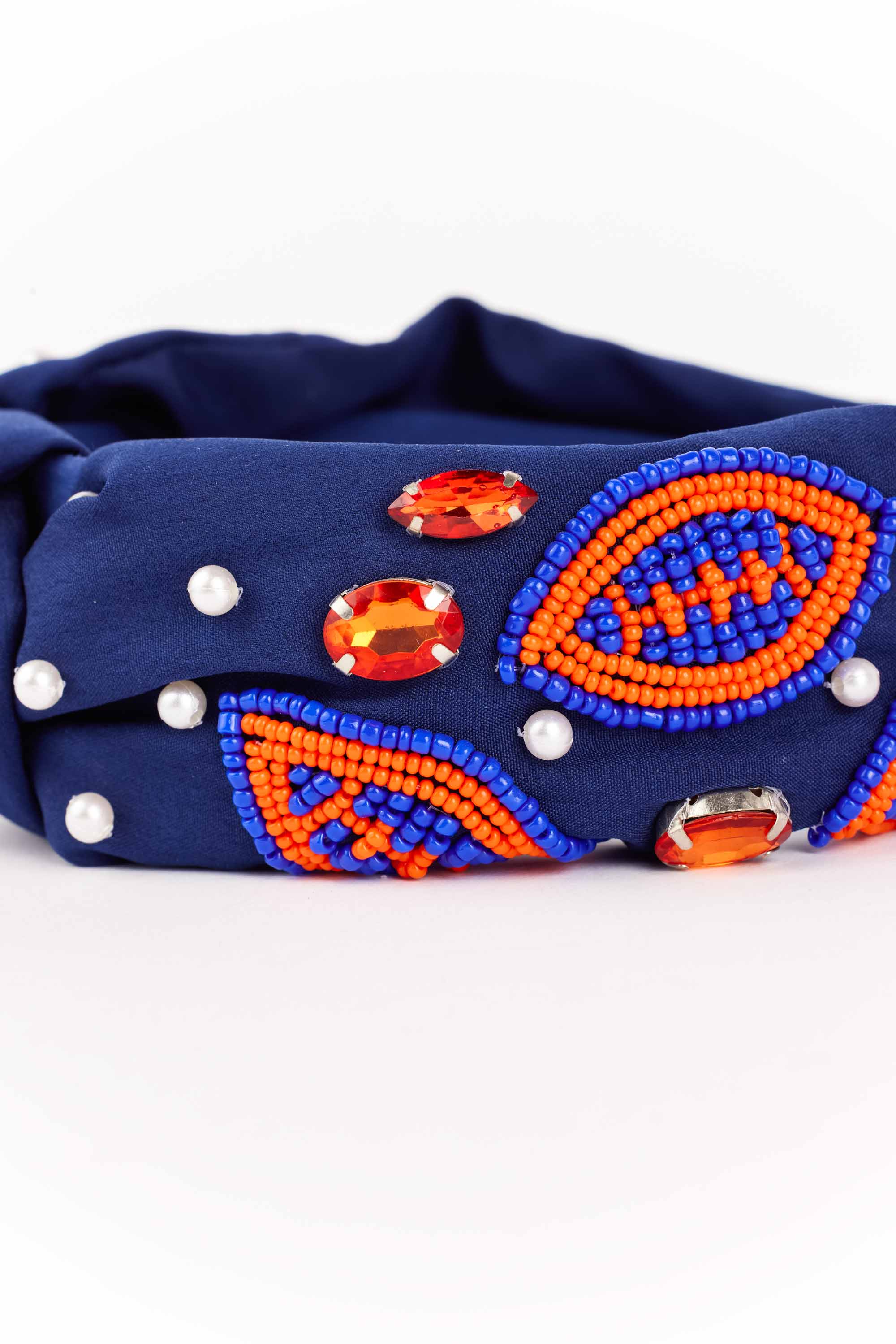 Gameday Headband- Navy/Orange