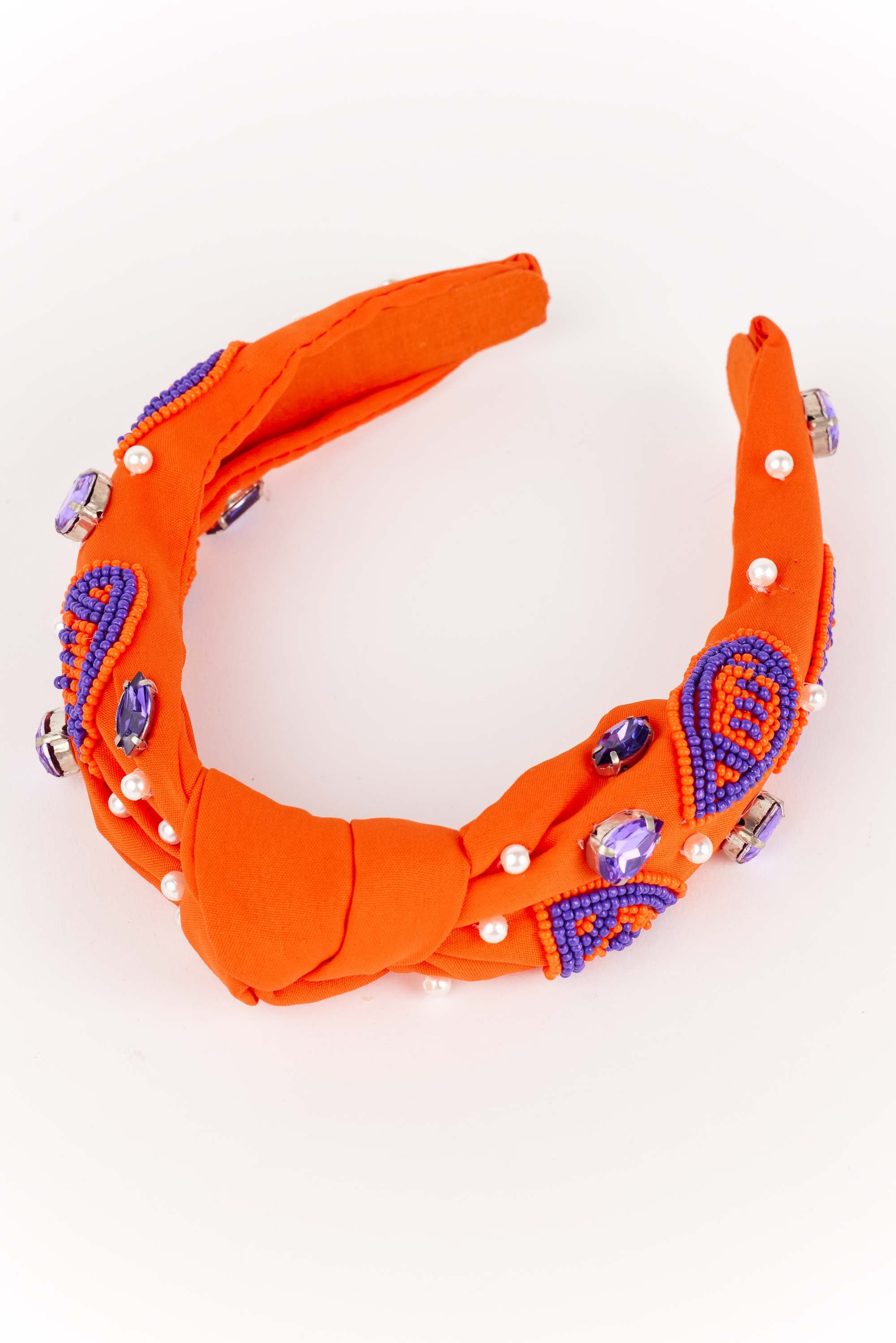 Gameday Headband- Orange/Purple