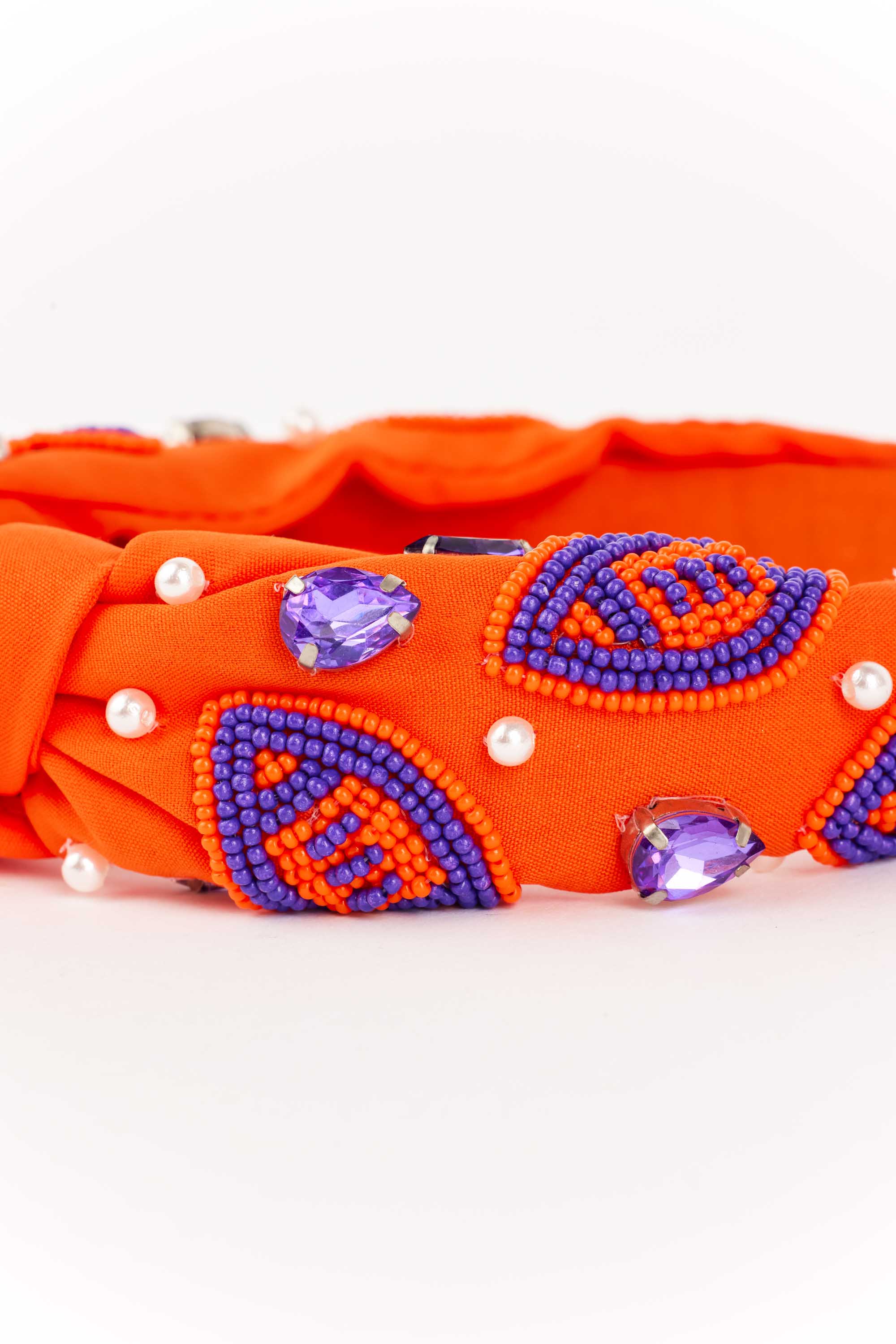 Gameday Headband- Orange/Purple