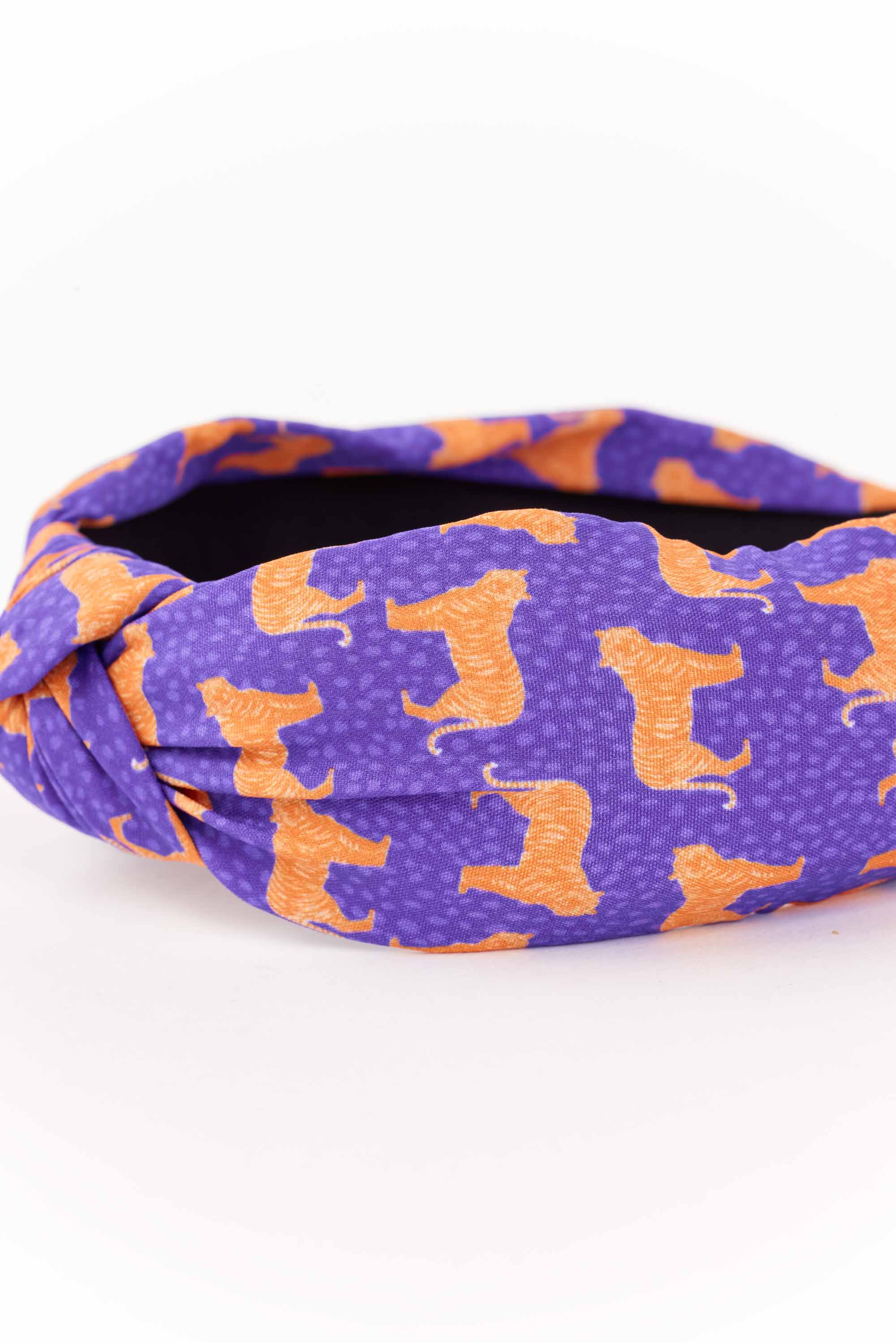 Luna Headband- Tigers Purple/Orange