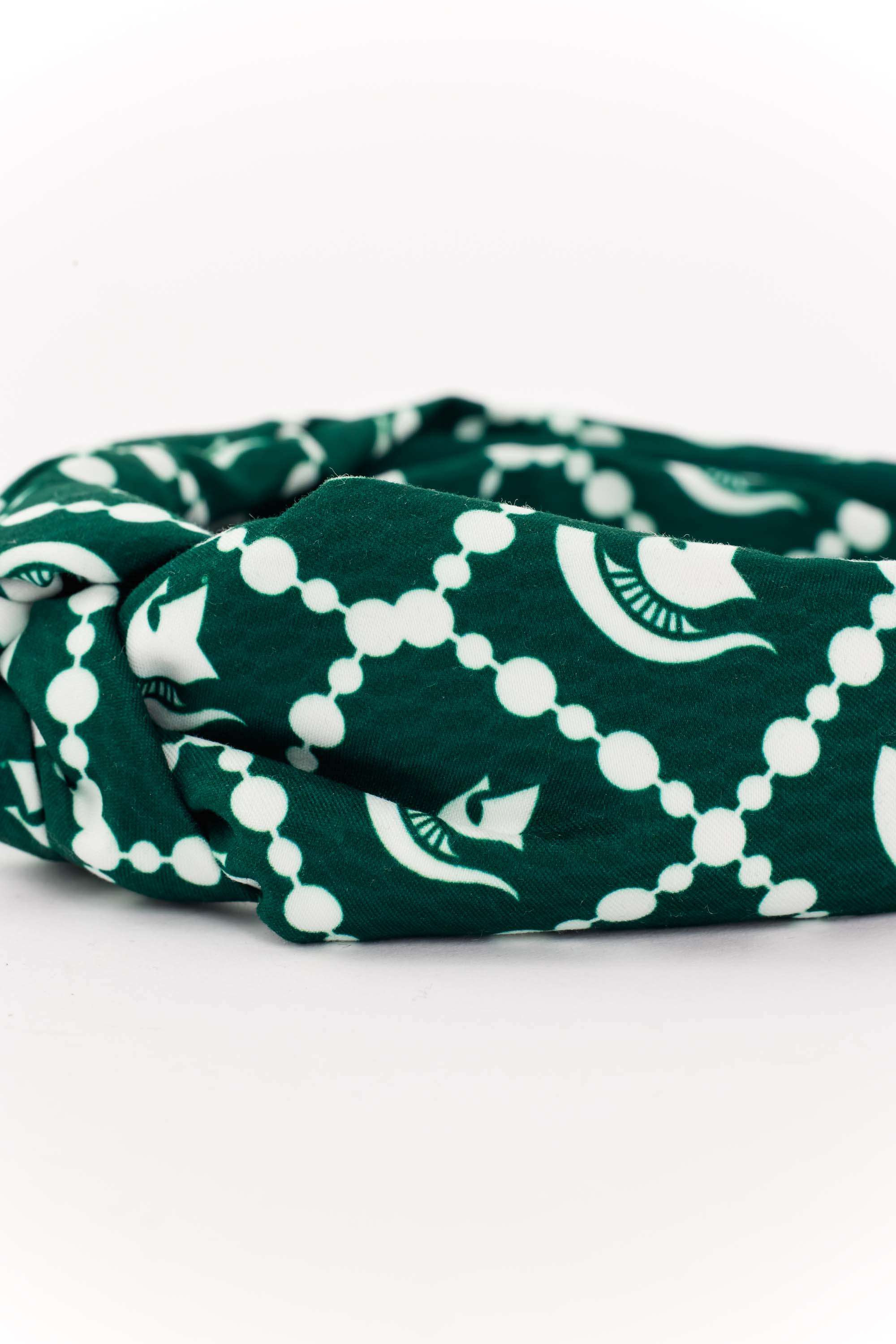 Lindsay Knot Headband- Michigan State