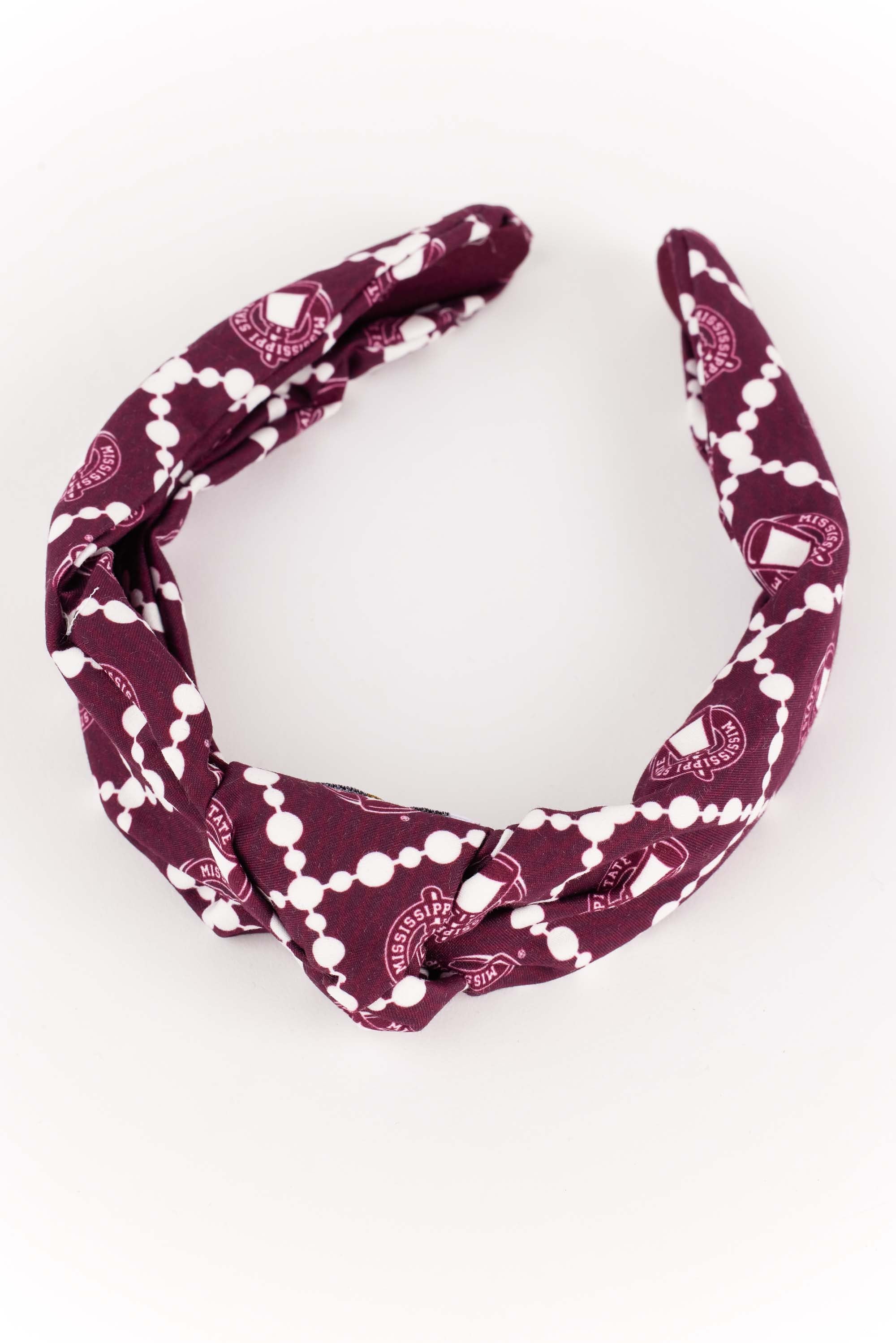 Lindsay Knot Headband- Mississippi State