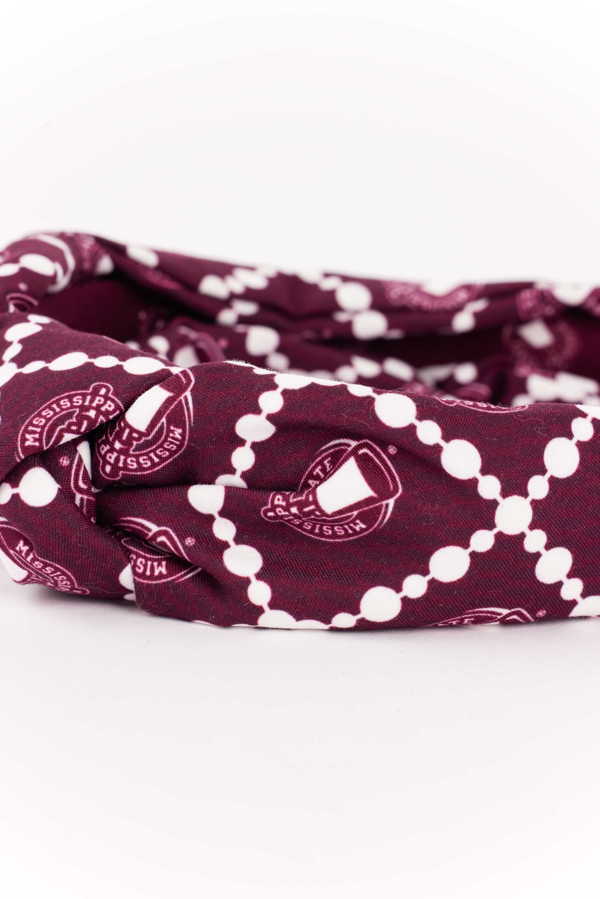 Lindsay Knot Headband- Mississippi State