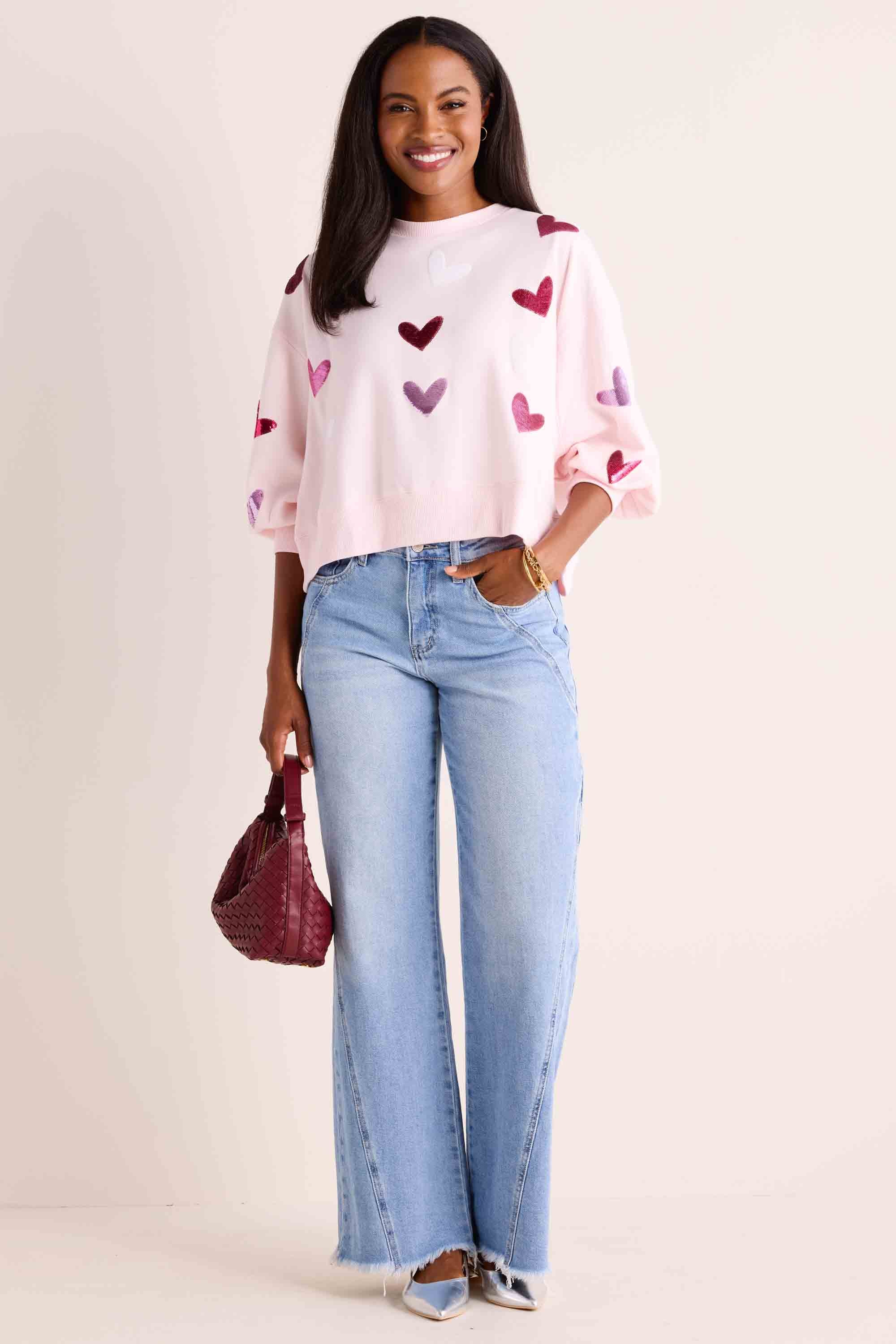 Millie Sweatshirt- Hearts