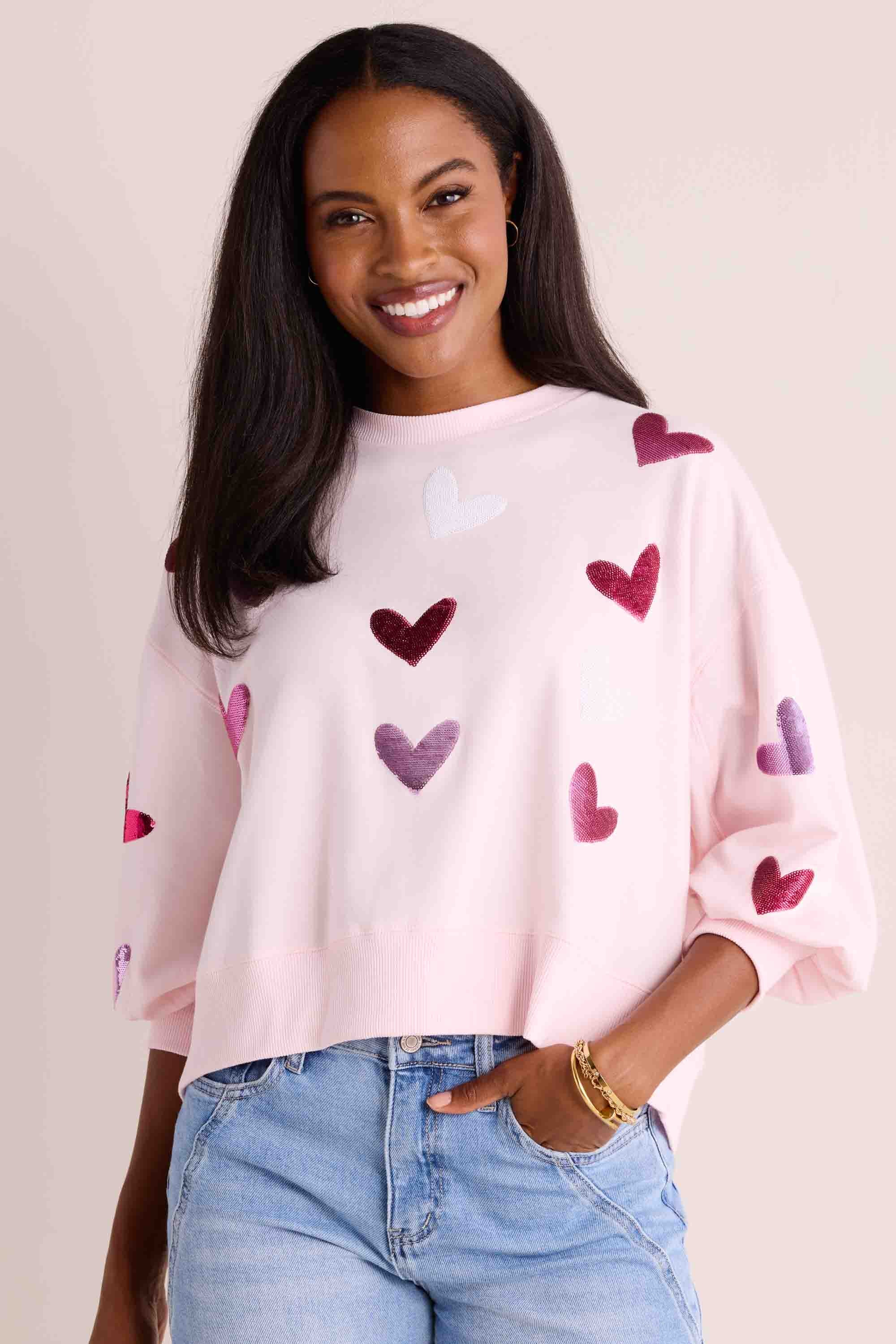 Millie Sweatshirt- Hearts