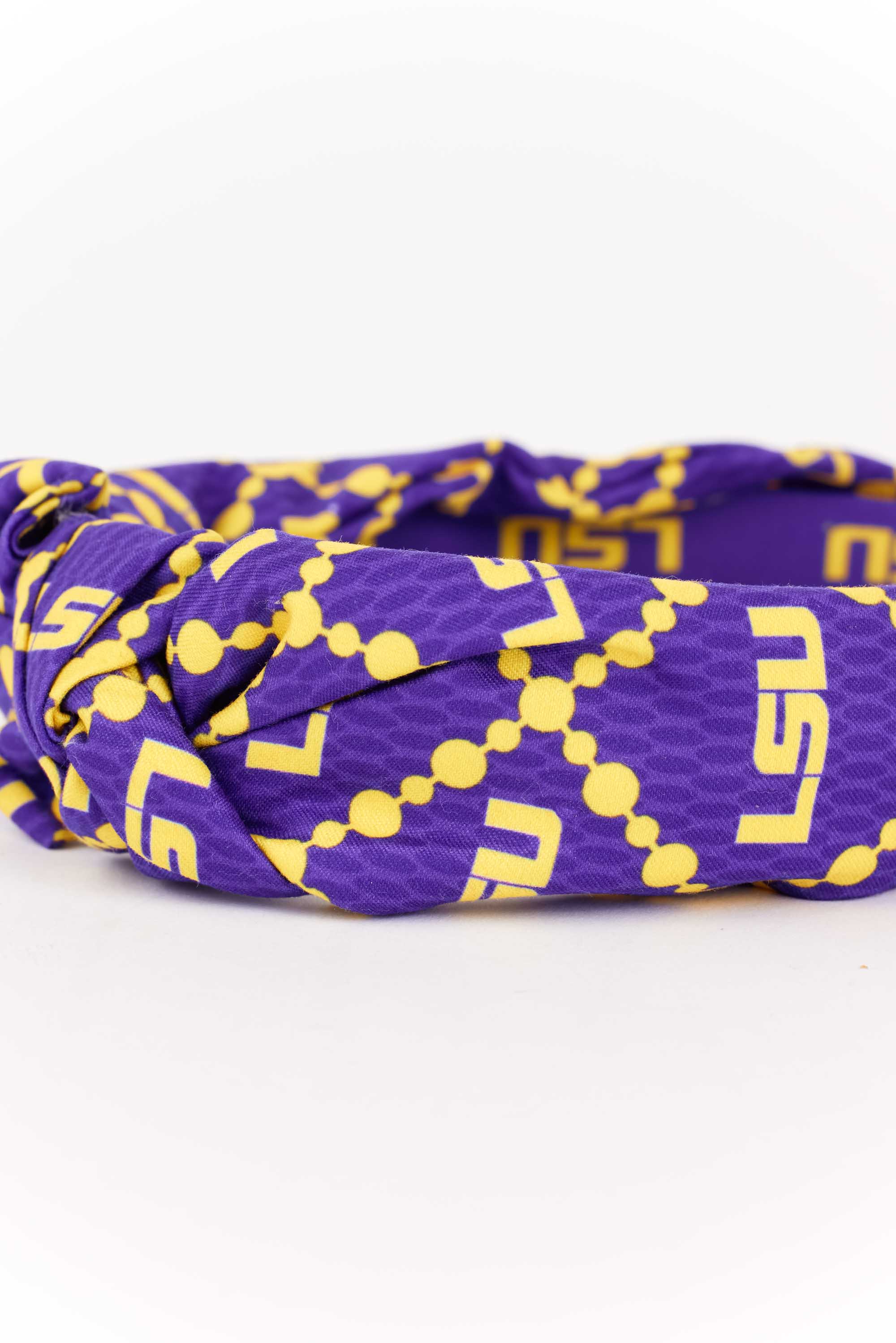 Lindsay Knot Headband- LSU