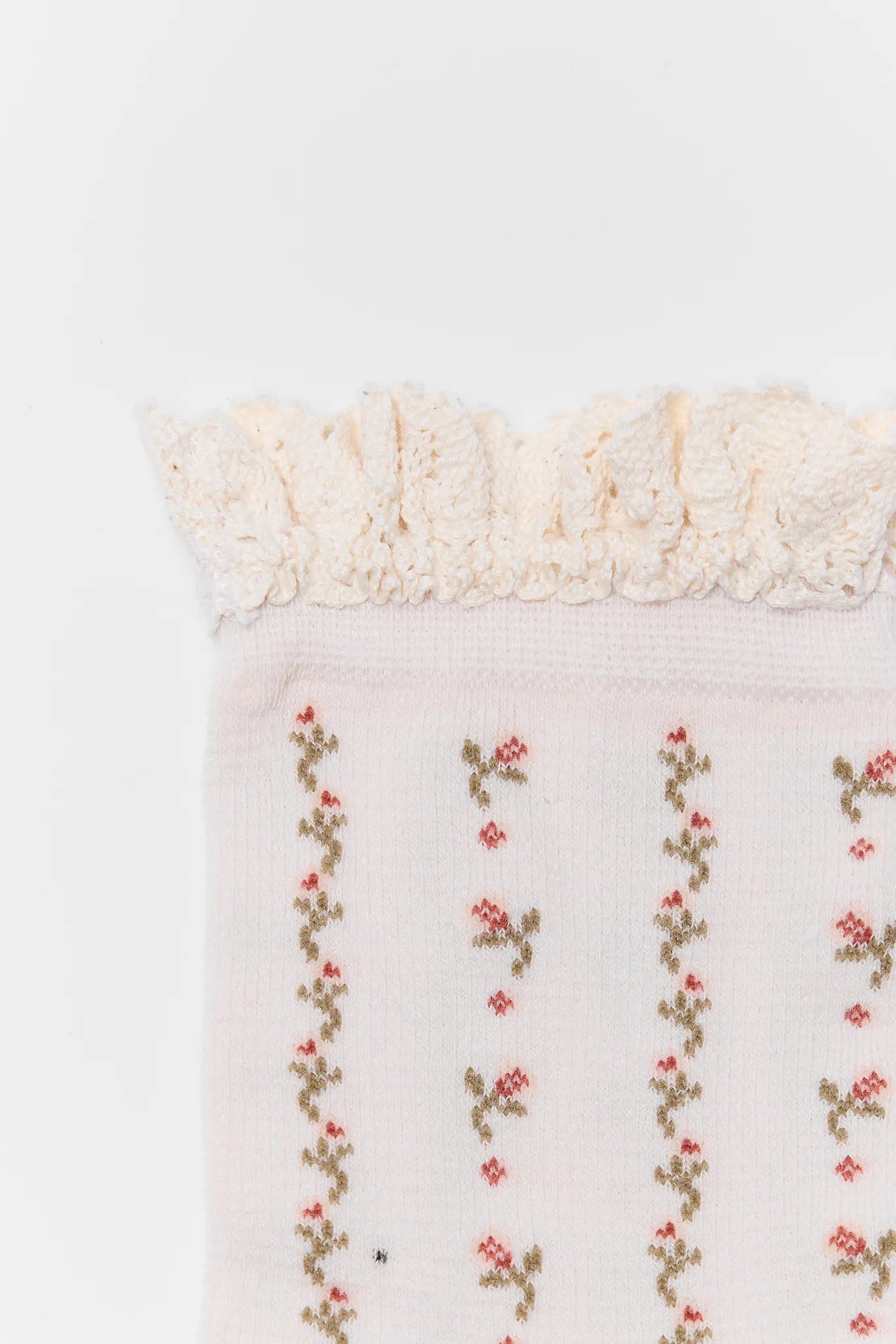 Sarah Cream Pointelle Socks