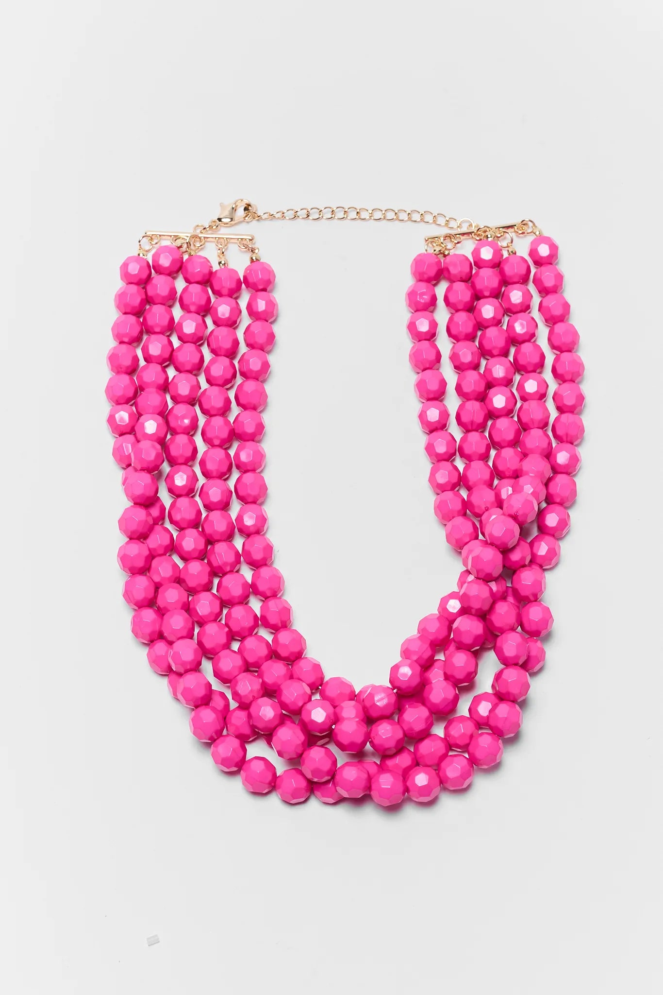 Savannah Pink Beaded Necklace