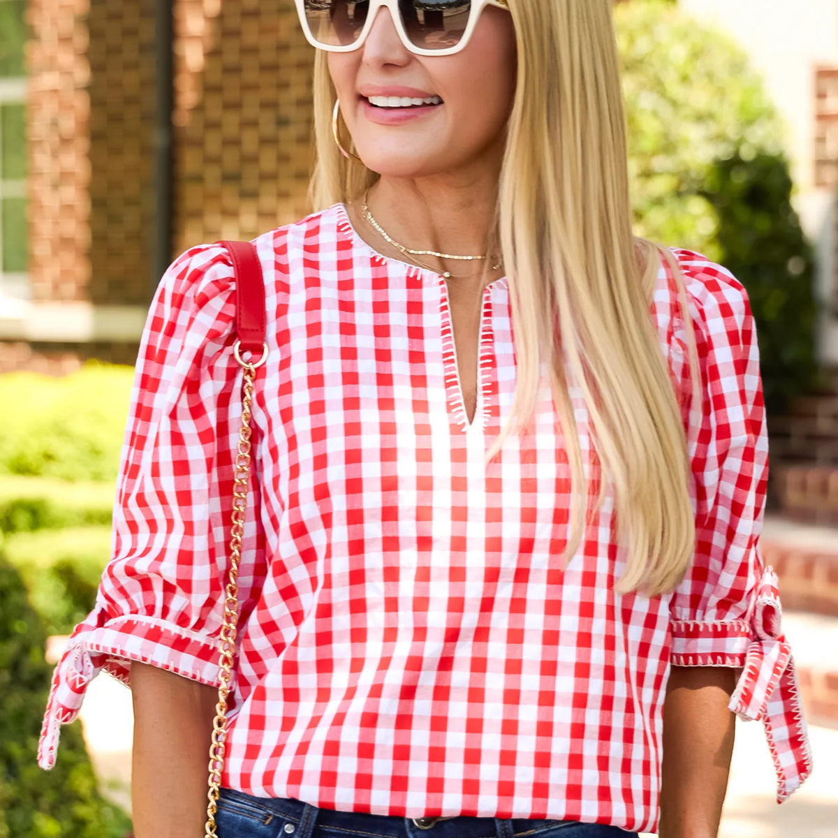 Red Gingham Top | Avara | Avara