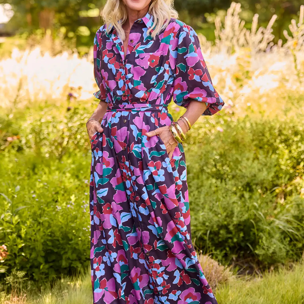 Serena Multi Printed Maxi Dress