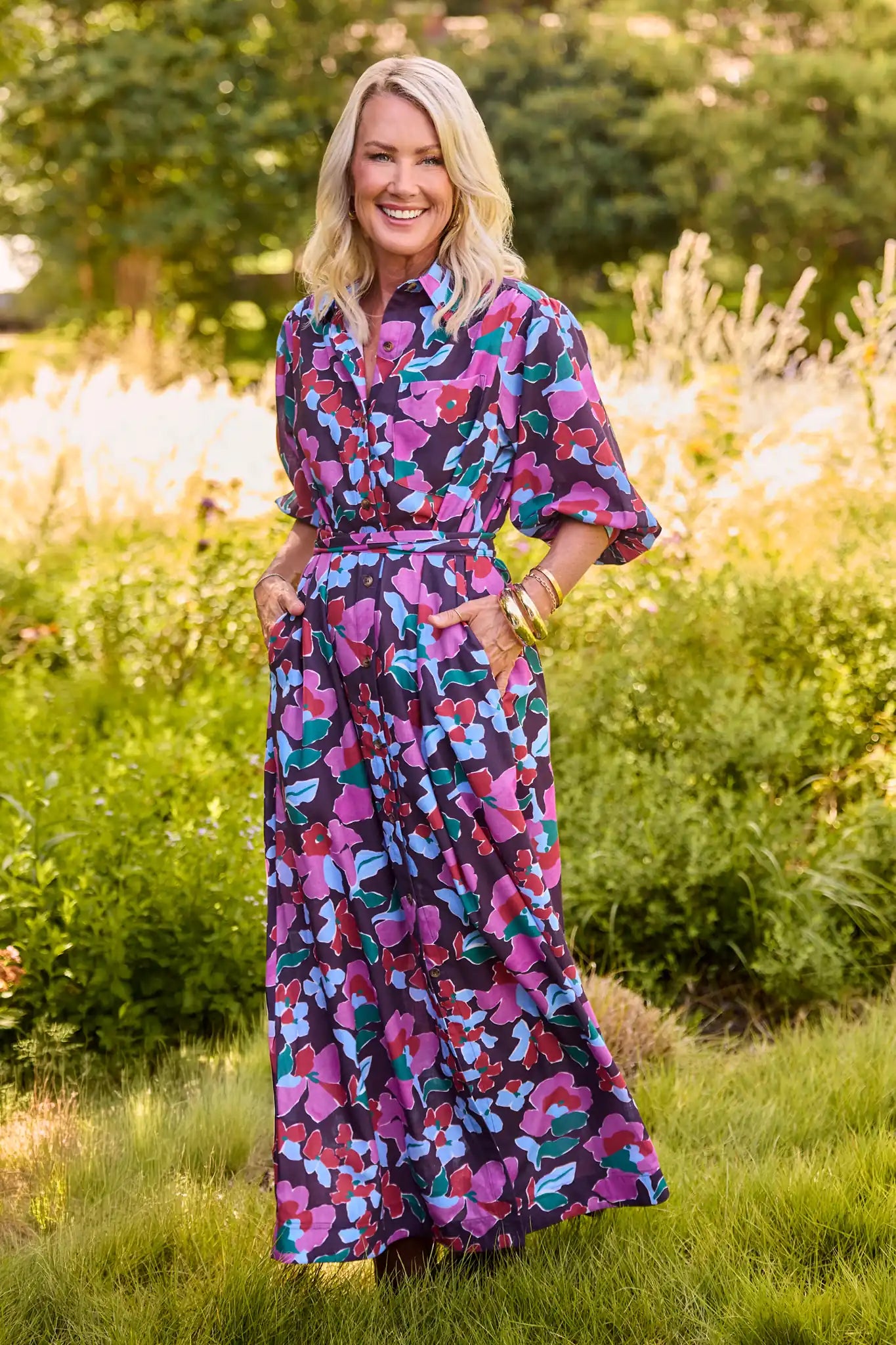 Serena Multi Printed Maxi Dress