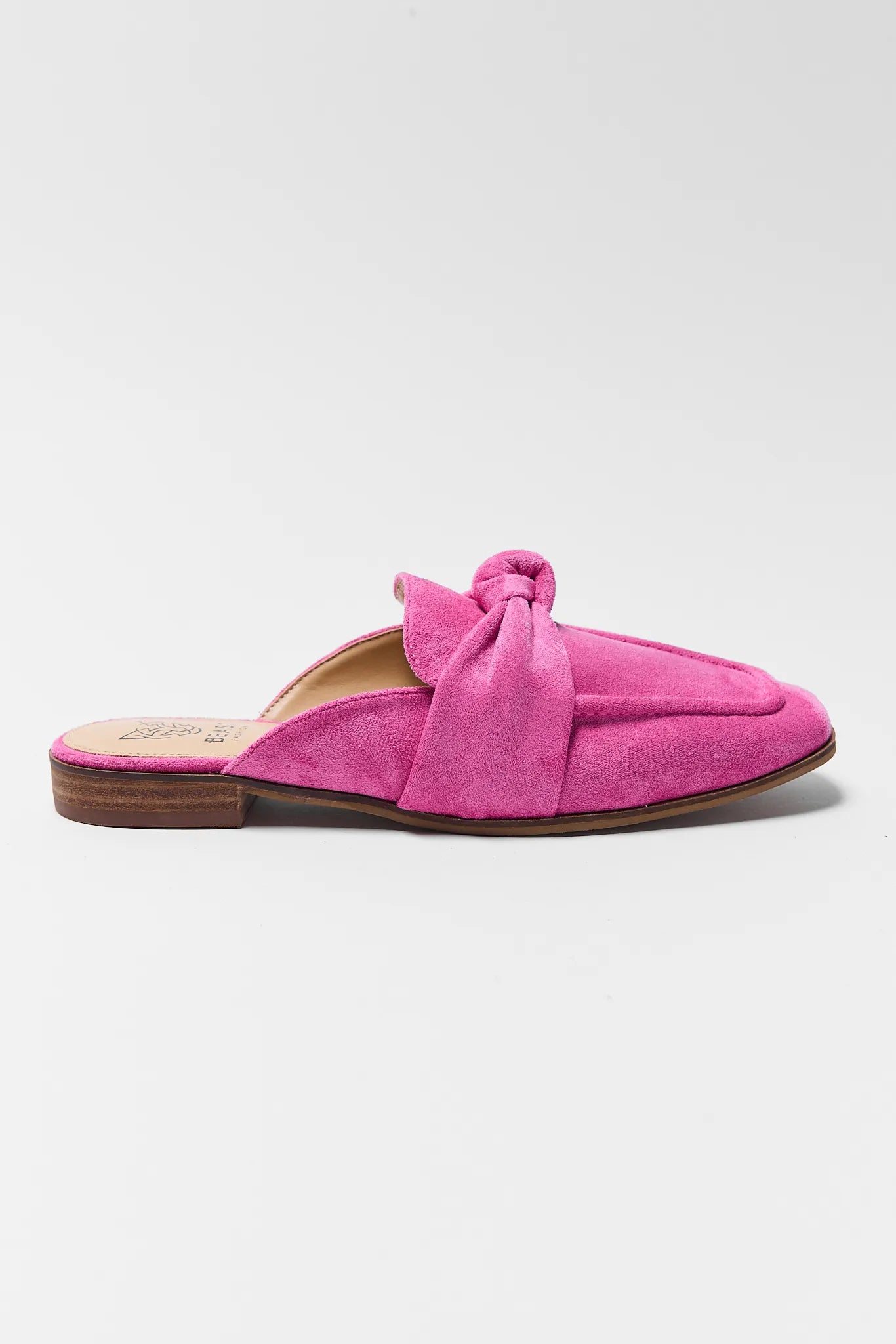 Sheena Pink Faux Suede Mules