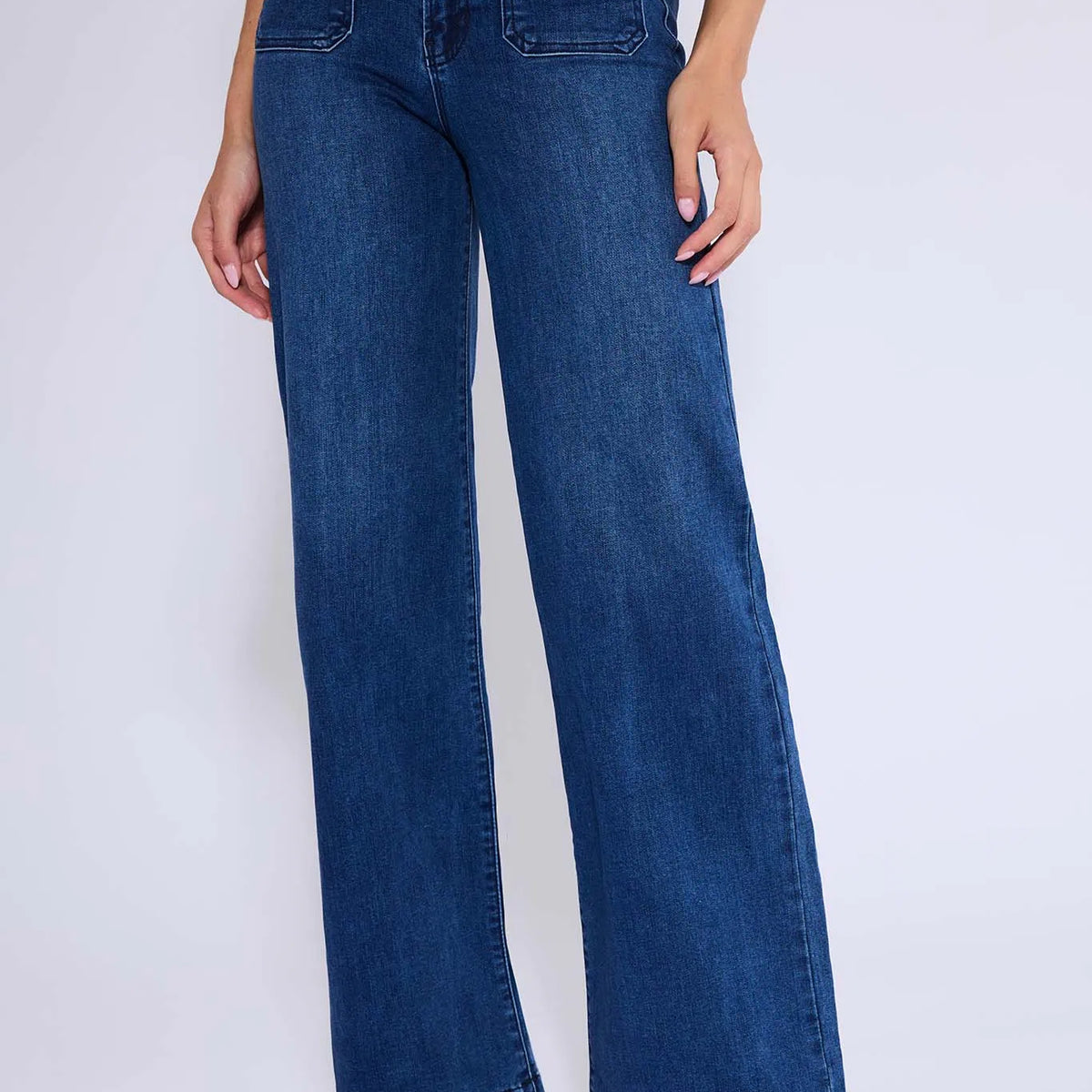 Shirley Dark Wash Wide Leg Jeans | Avara