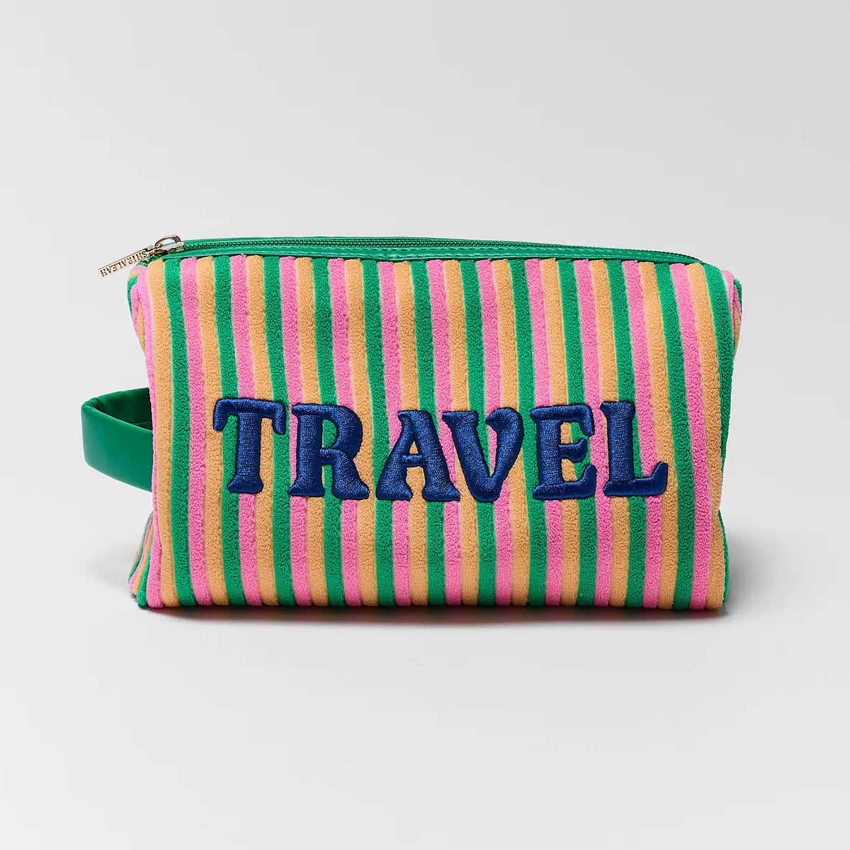 cloth travel makeup bag Striped Terry Cloth Cosmetic Bag