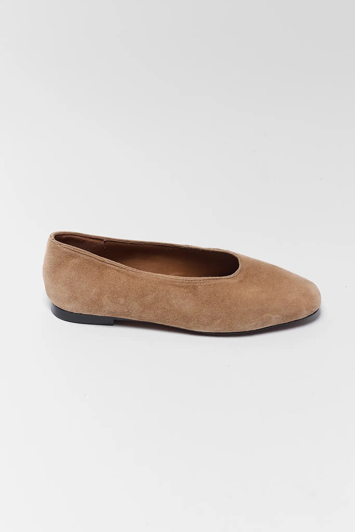 Tan Faux Suede Ballet Flats