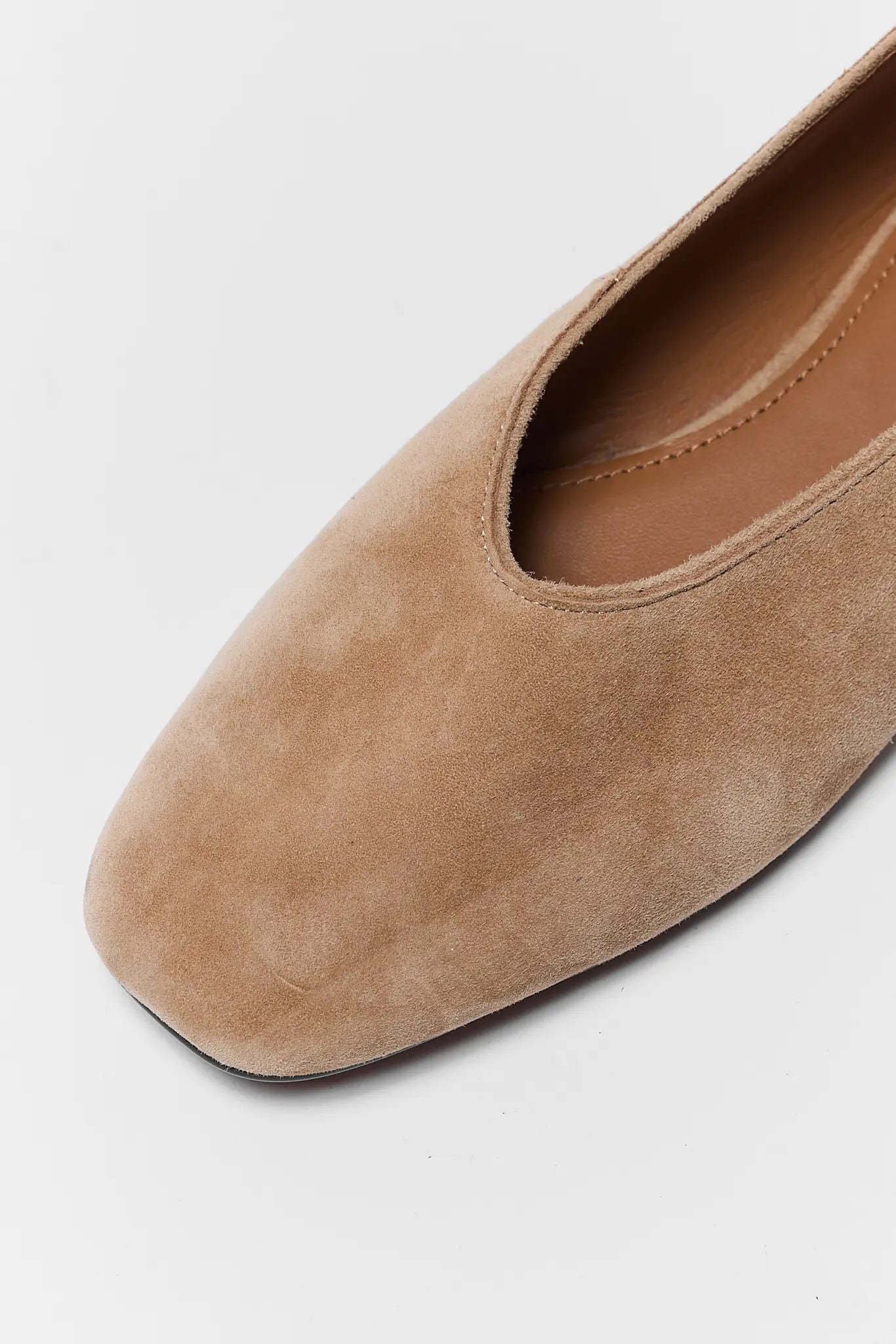 Tan Faux Suede Ballet Flats