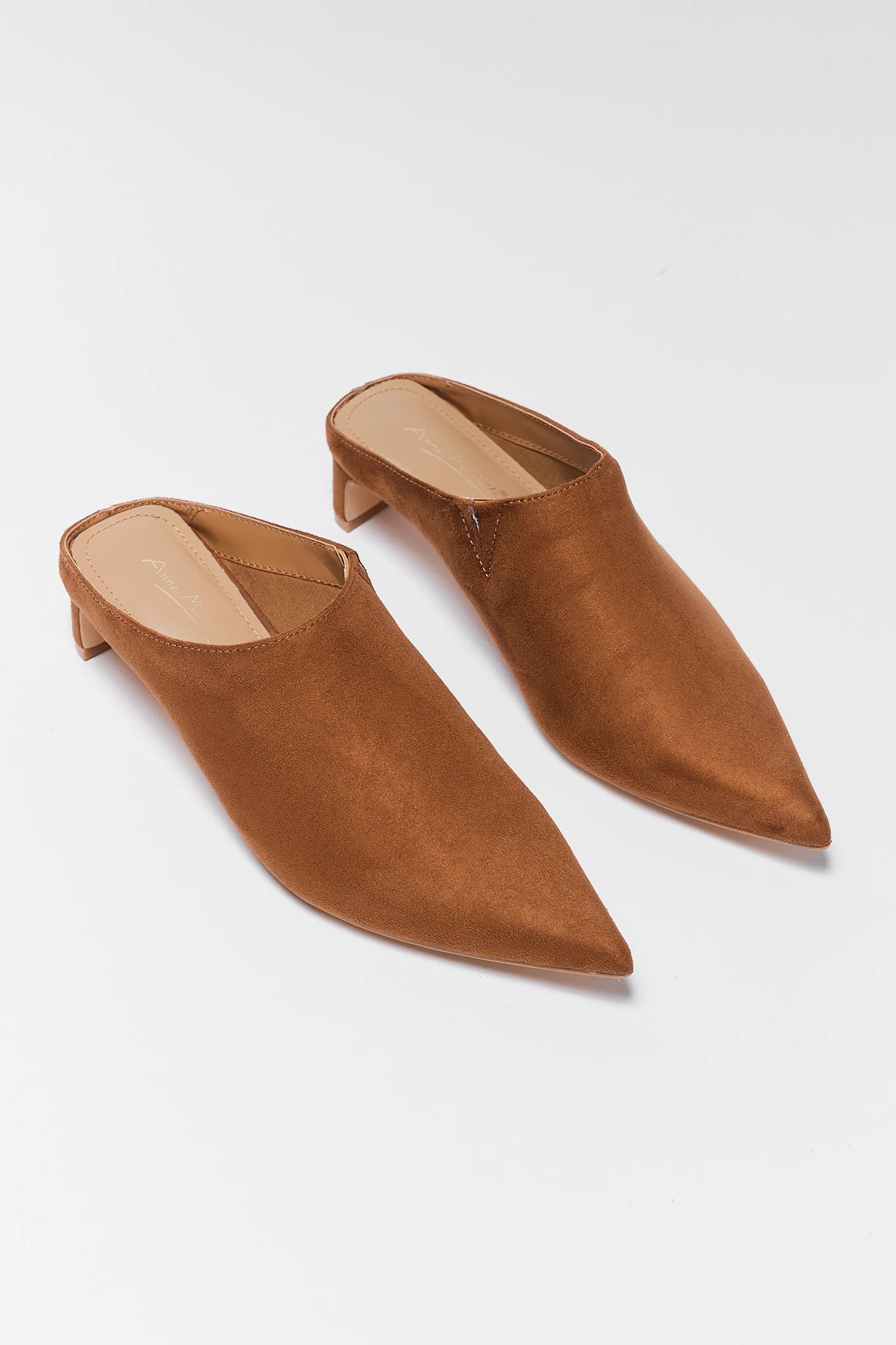 Tan Faux Suede Clogs
