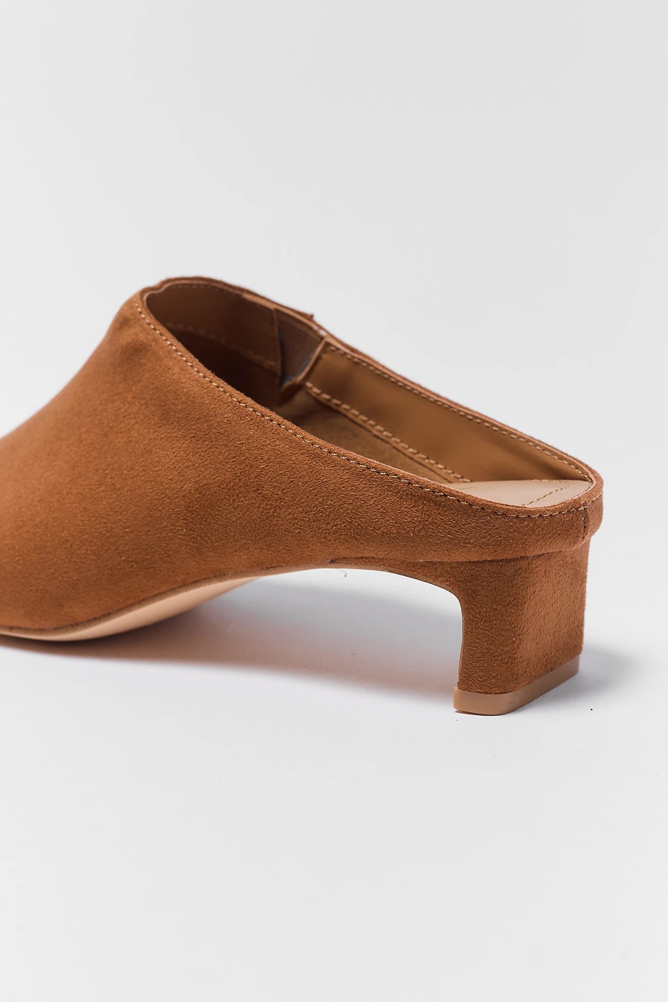 Tan Faux Suede Clogs