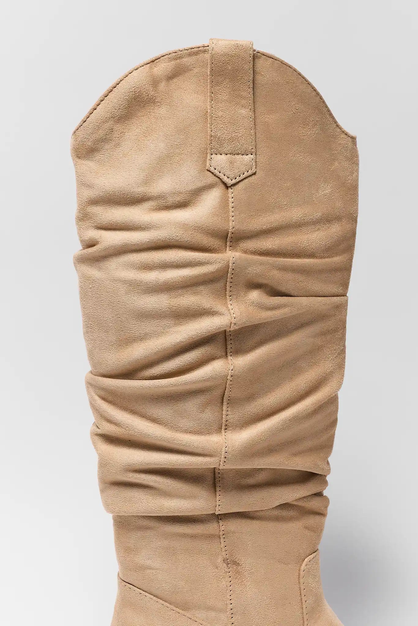 Tan Slouchy Cowboy Boot