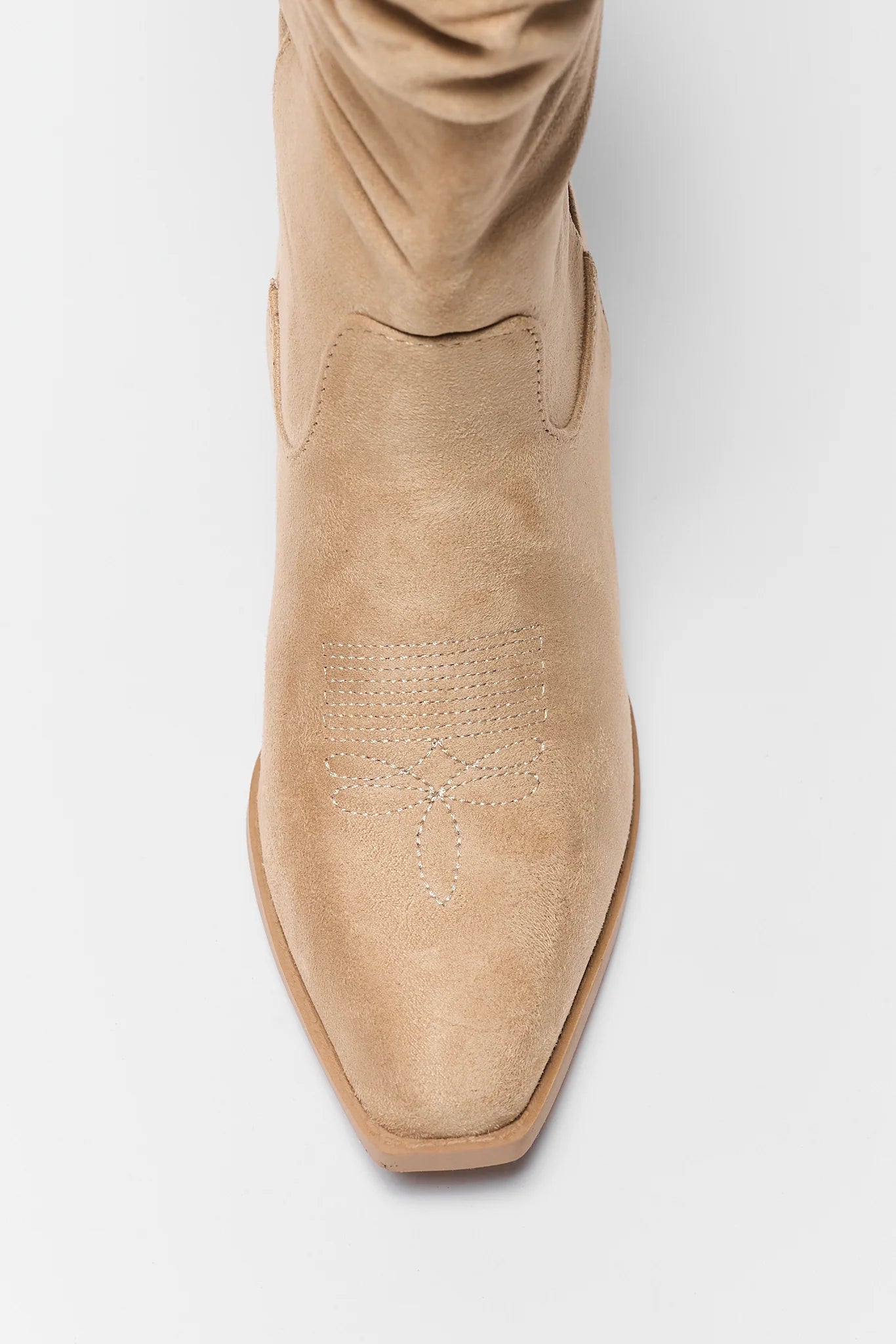 Tan Slouchy Cowboy Boot