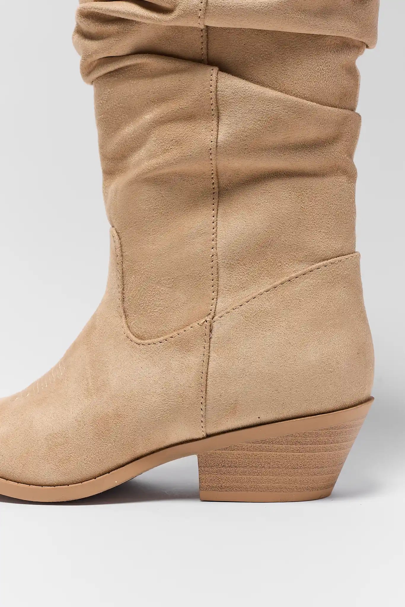 Tan Slouchy Cowboy Boot